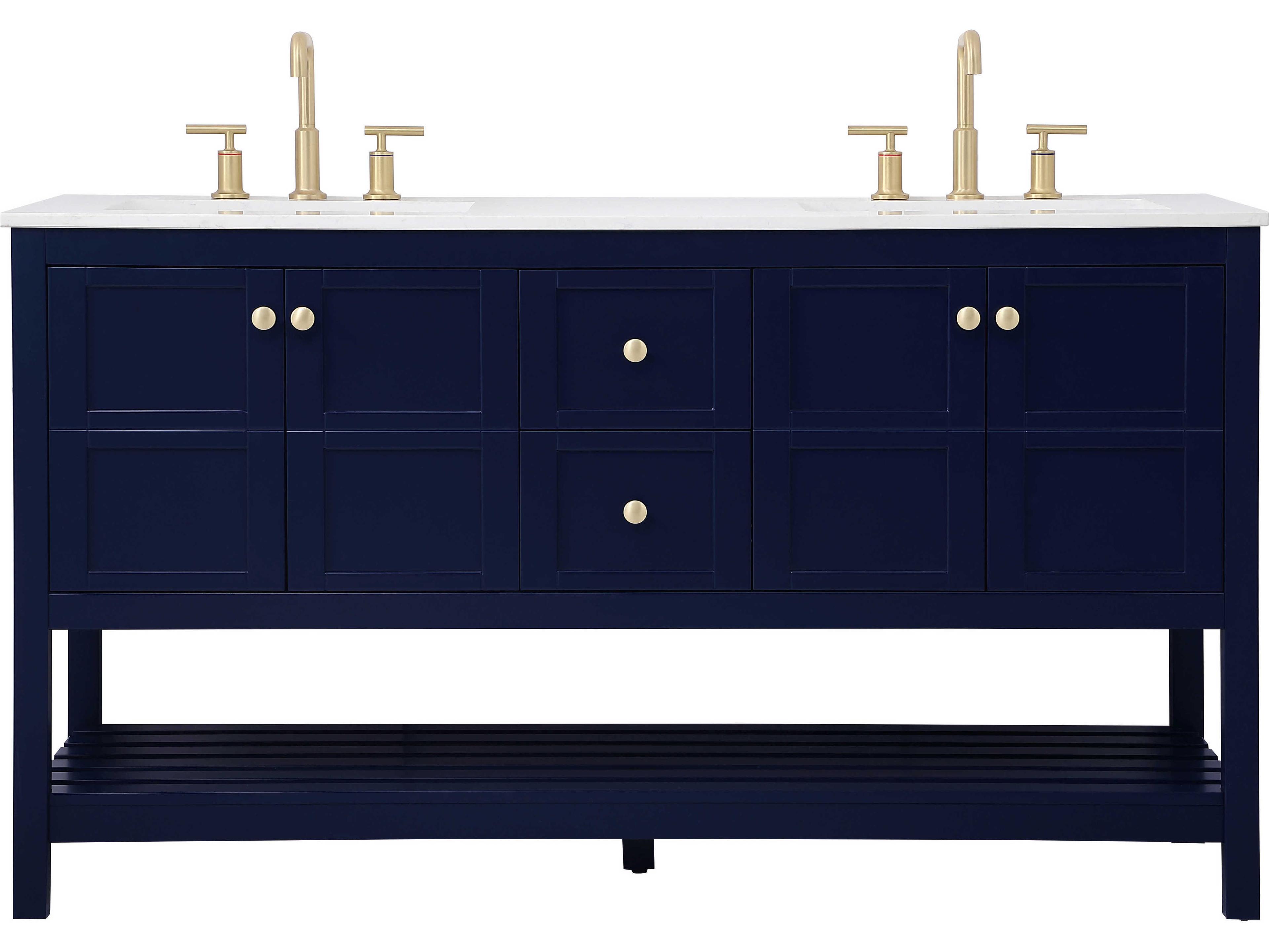 Elegant Lighting Theo Blue 60" Vanity