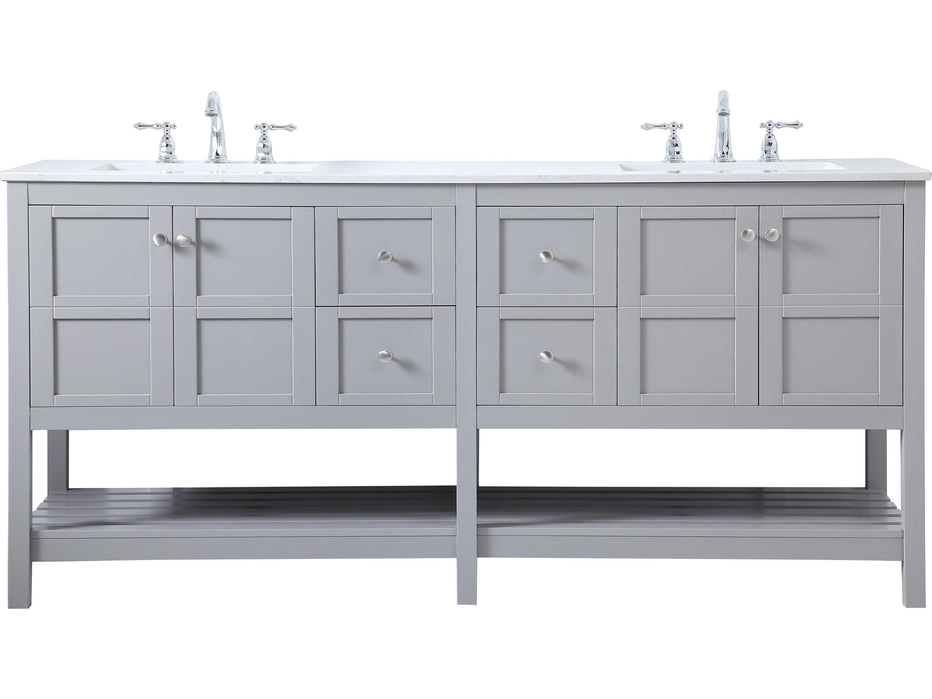 Elegant Lighting Theo Gray 72" Vanity