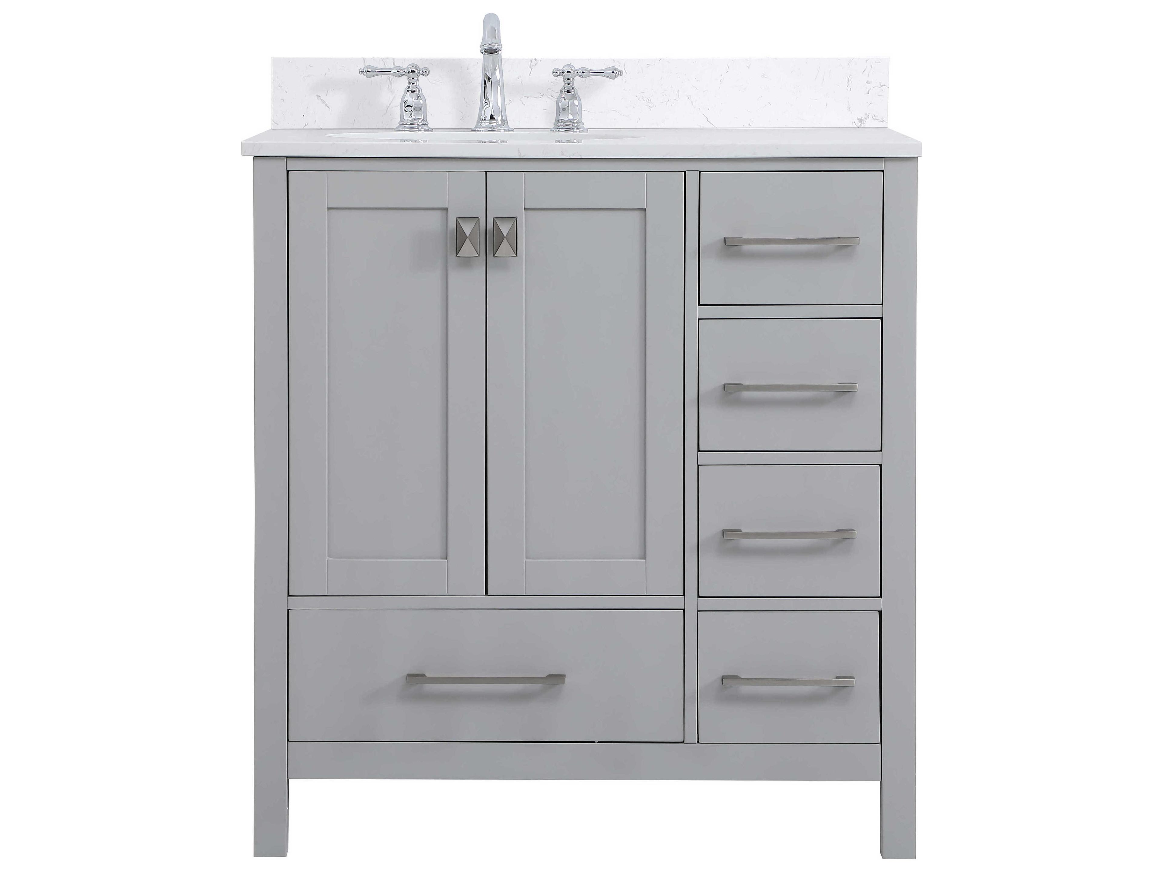 Irene Gray 32" Vanity with Backsplash