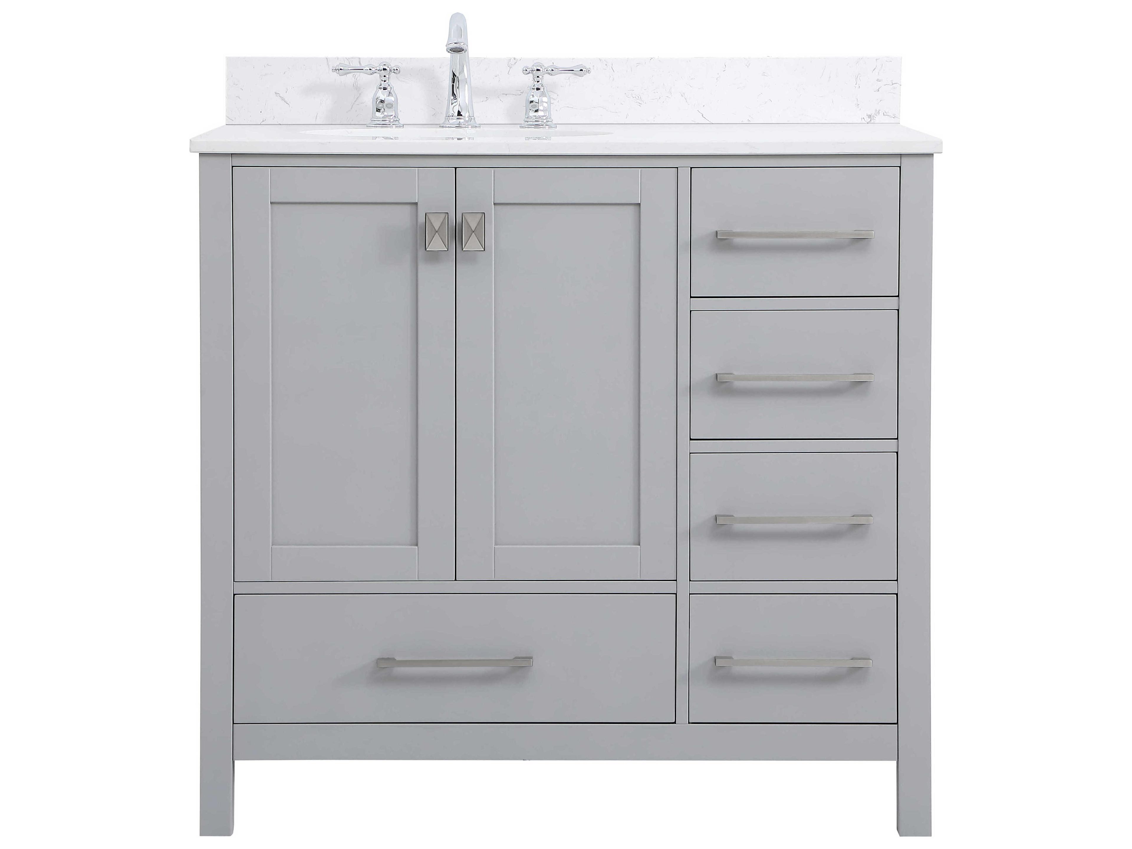 Irene Gray 36" Vanity with Backsplash