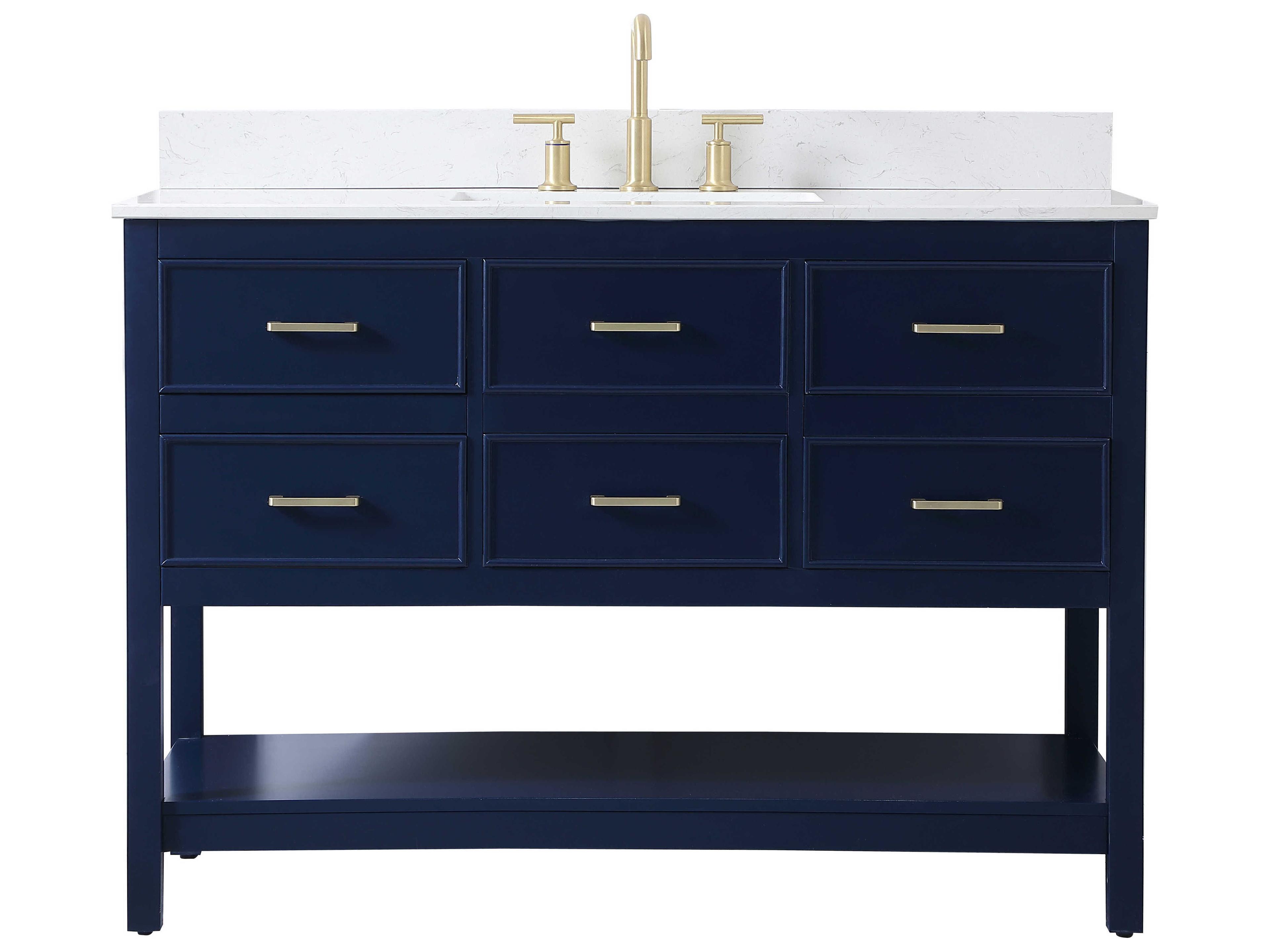 Sinclaire Blue 48" Vanity with Backsplash