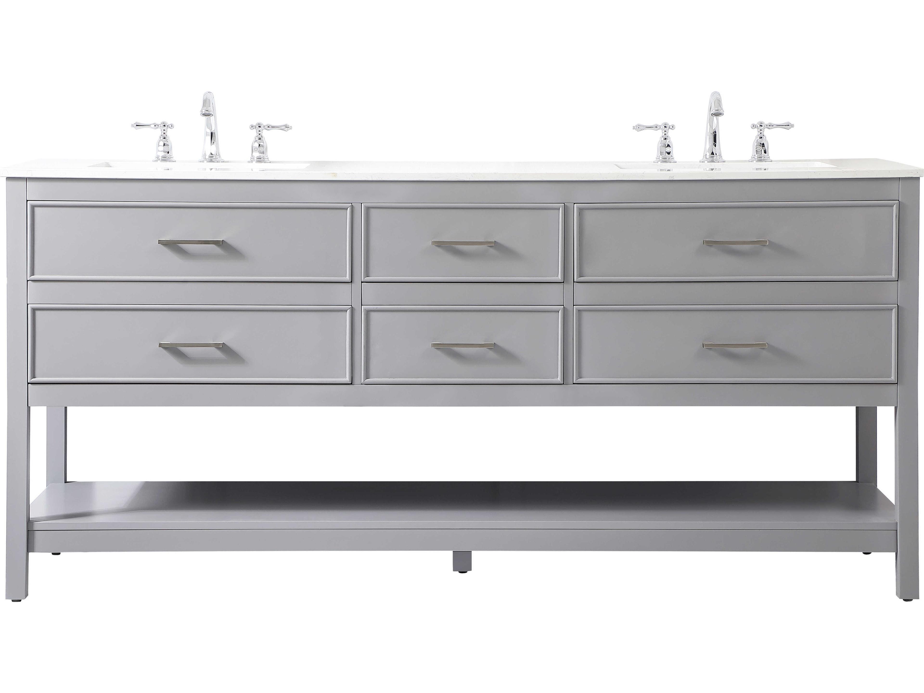 Elegant Lighting Sinclaire Gray 72" Vanity