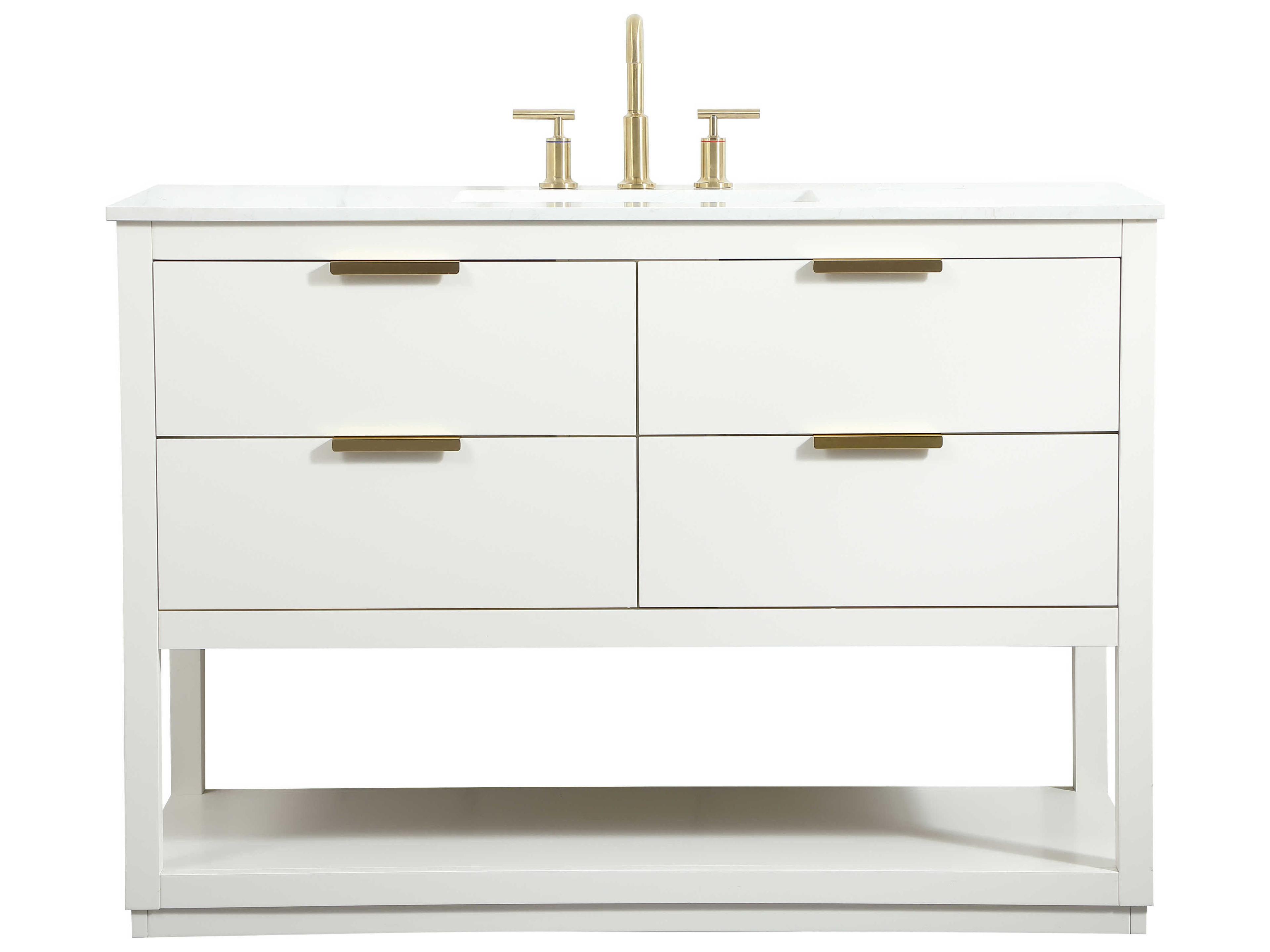 Elegant Lighting Larkin White 48" Vanity