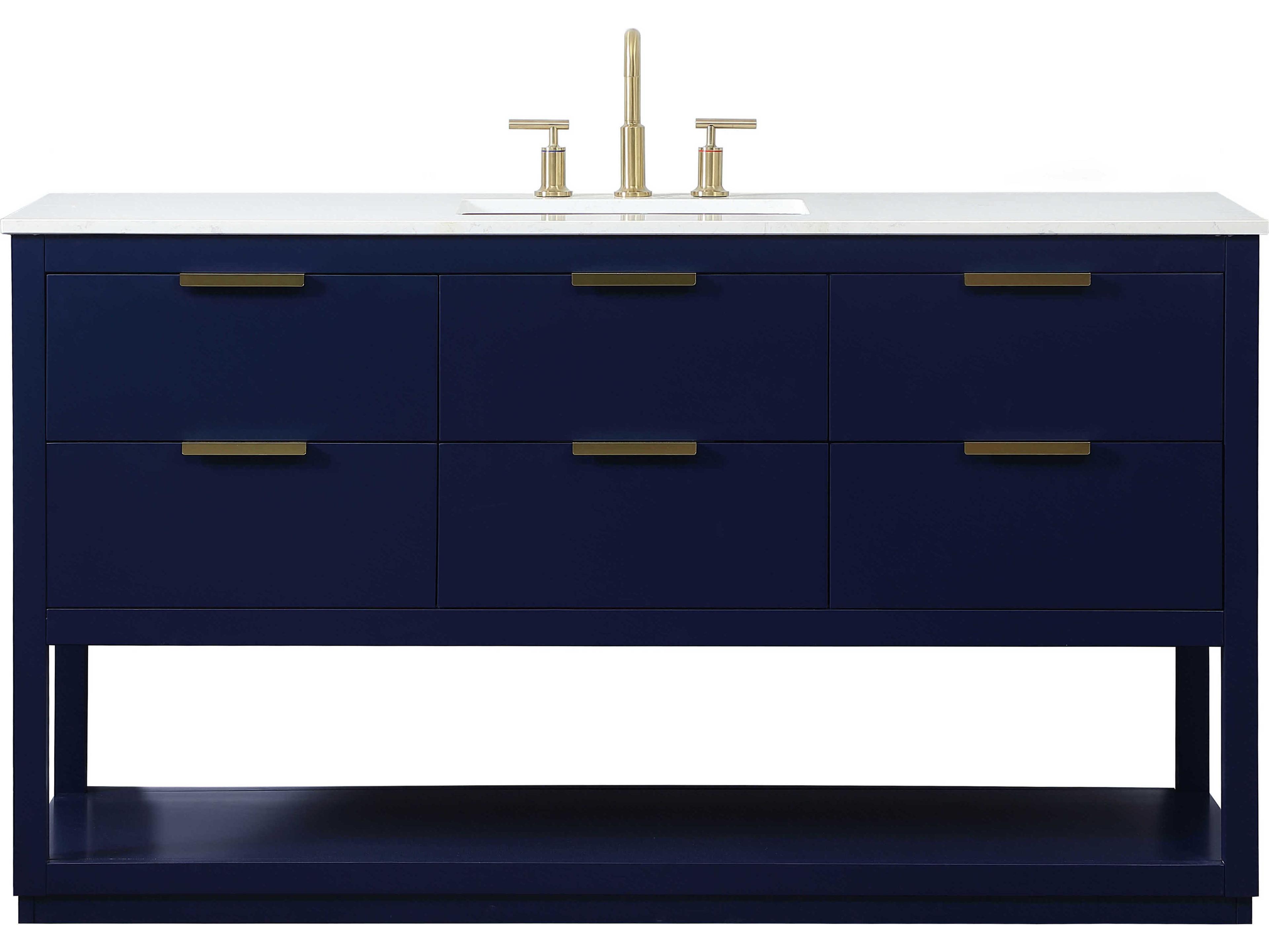 Elegant Lighting Larkin Blue 60" Vanity