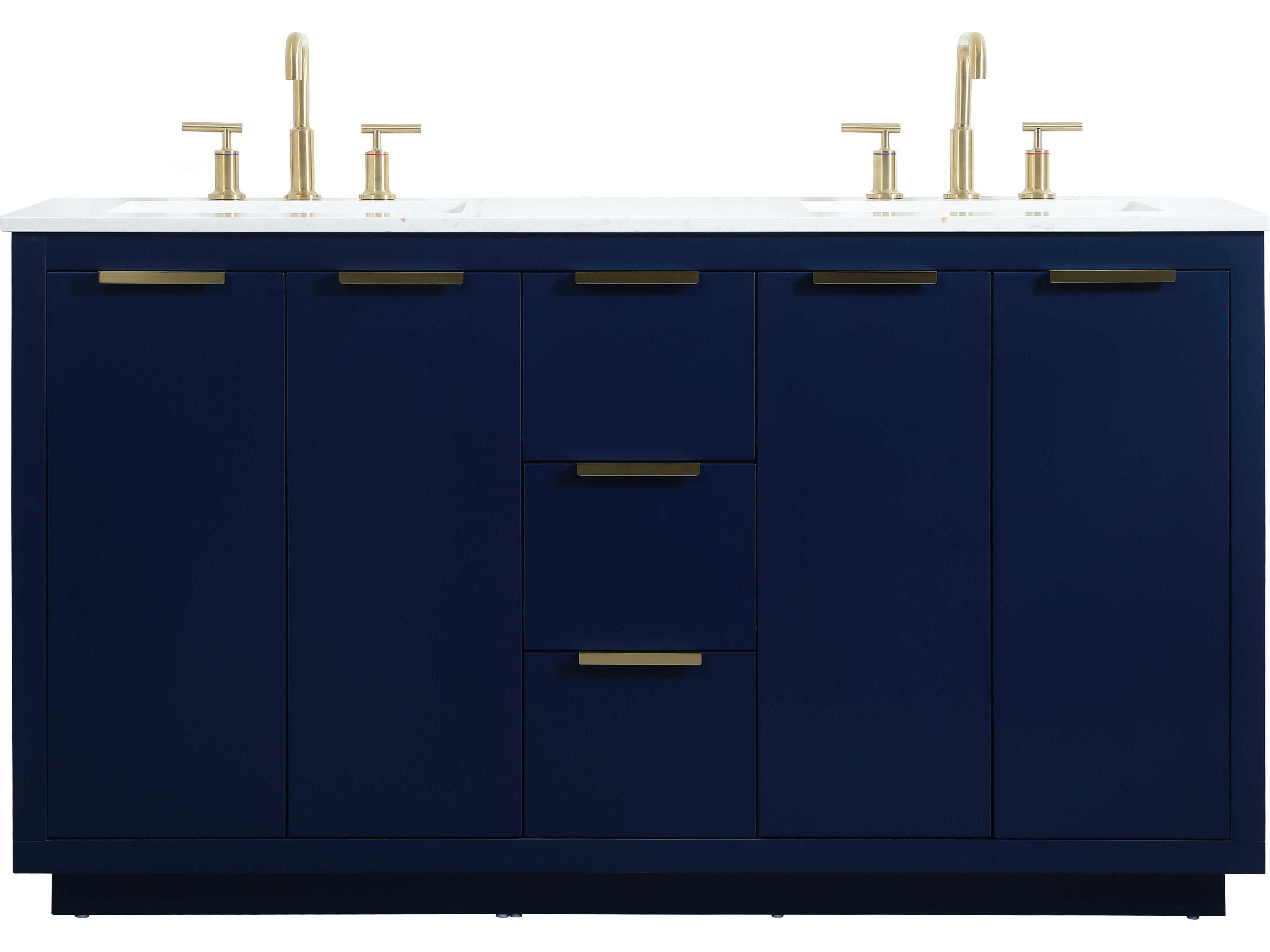 Elegant Lighting Blake Blue 60" Vanity