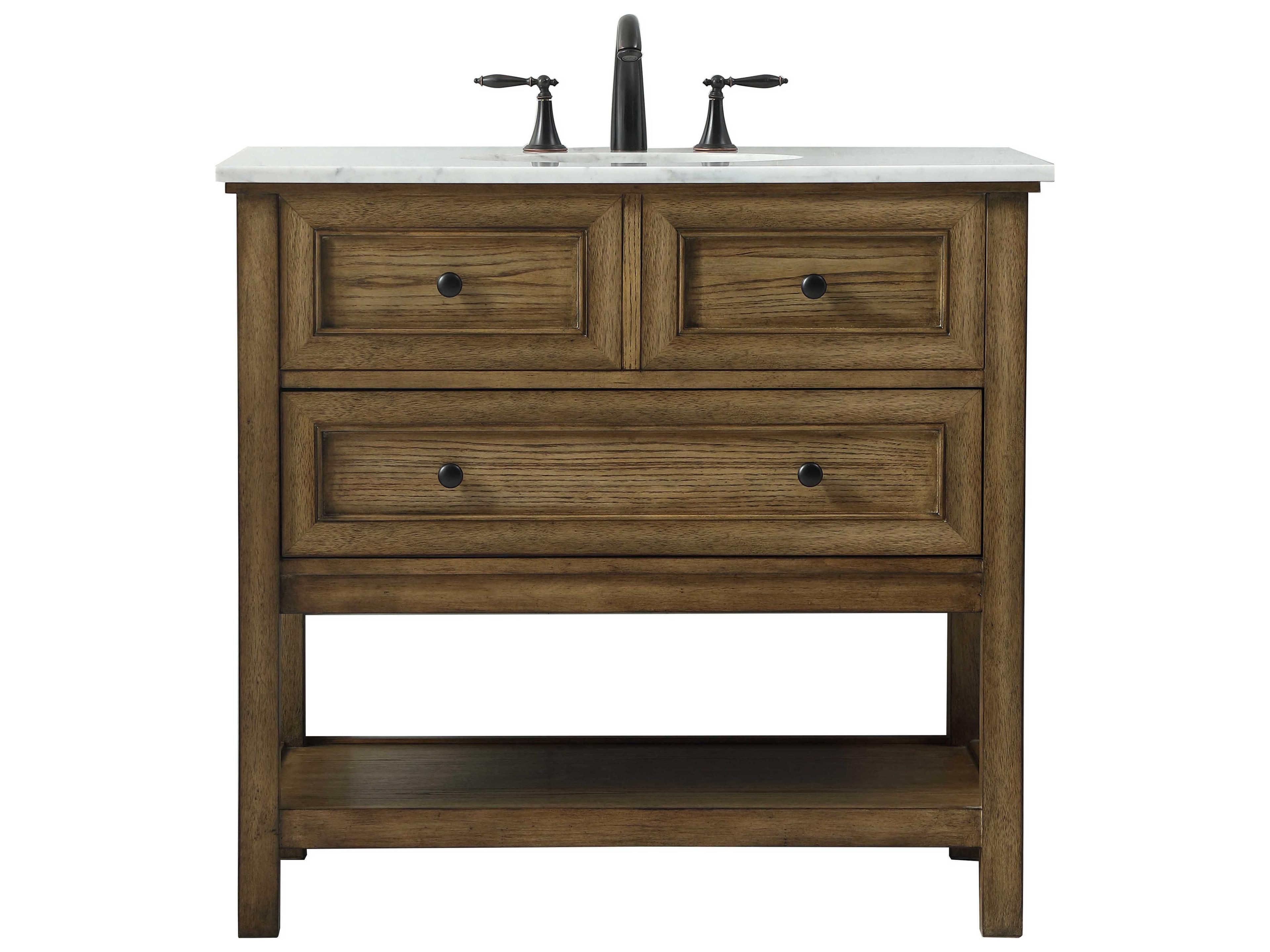 Elegant Lighting Metropolis Driftwood 36" Vanity