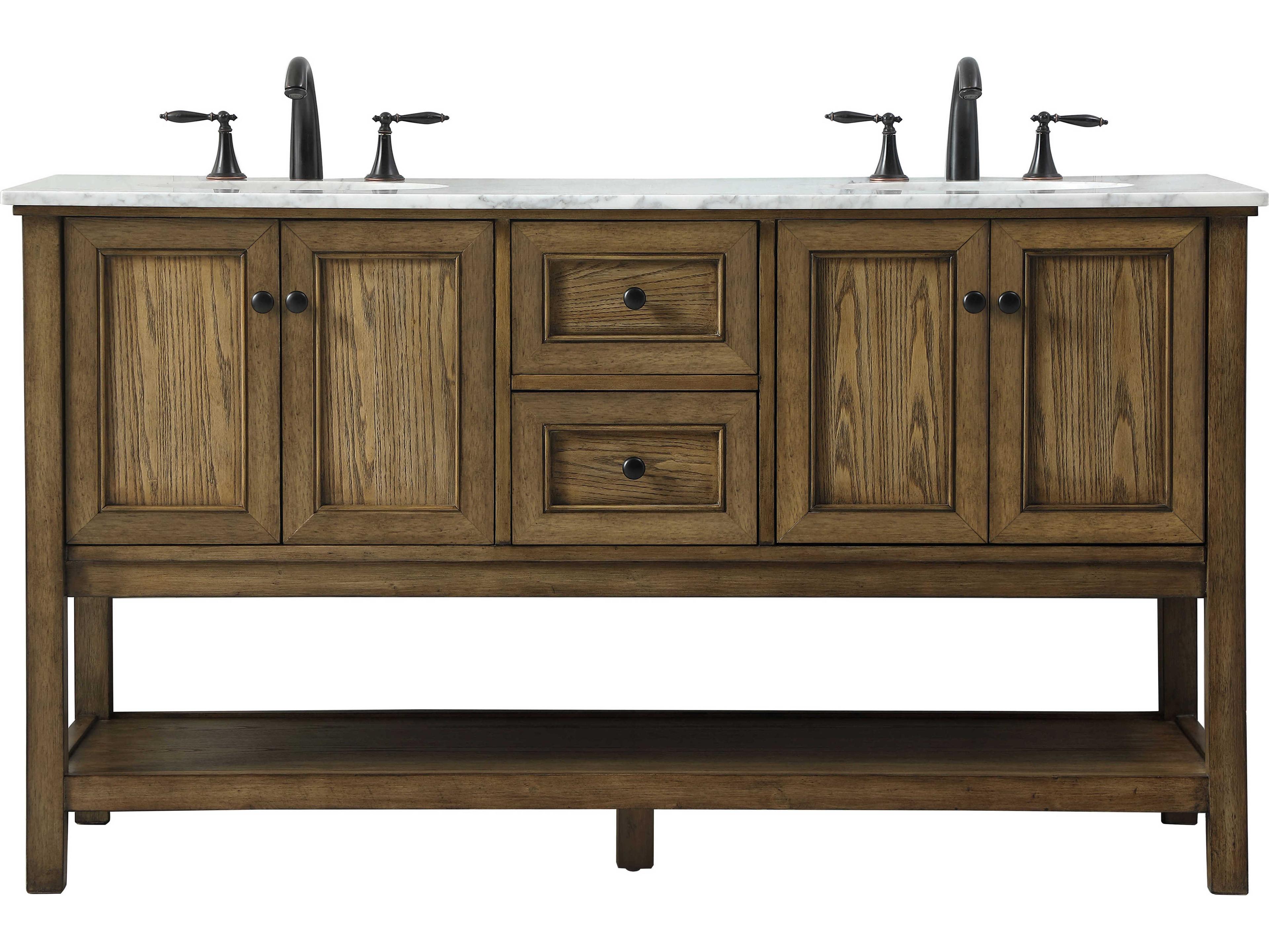 Elegant Lighting Metropolis Driftwood 60" Vanity