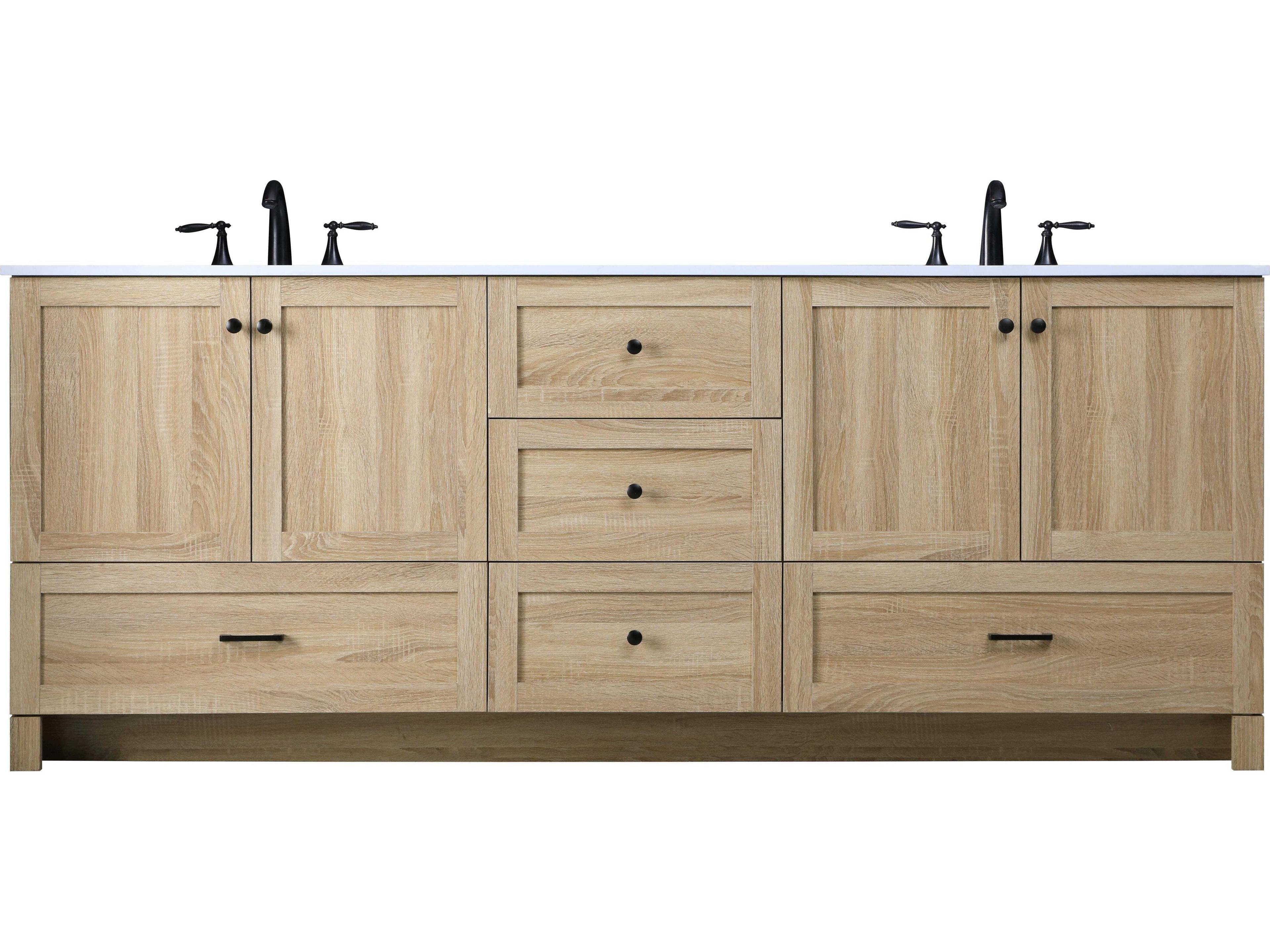 Elegant Lighting Soma 84" Mango Wood Vanity