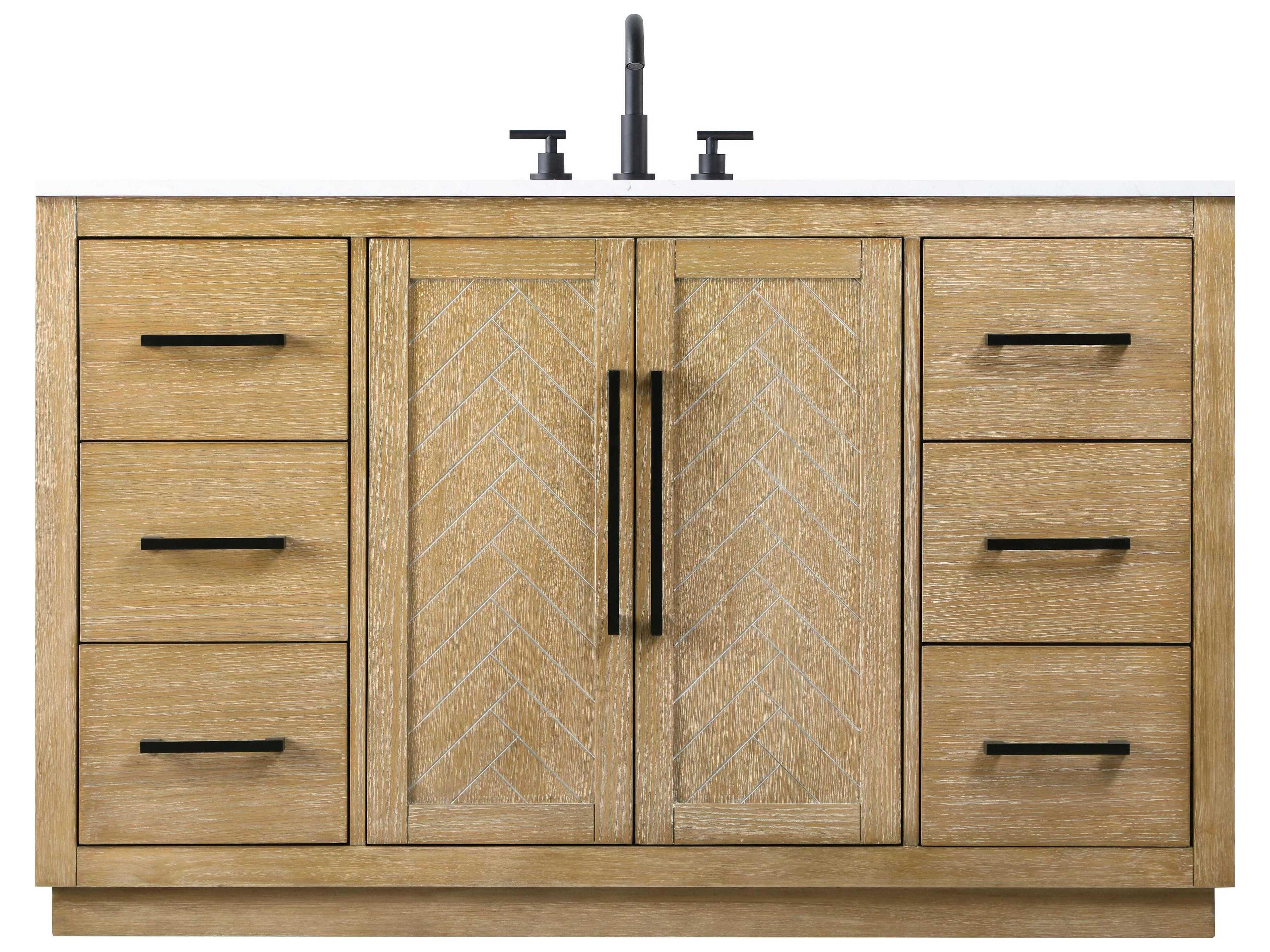 Elegant Lighting Chase Linen Oak Vanity