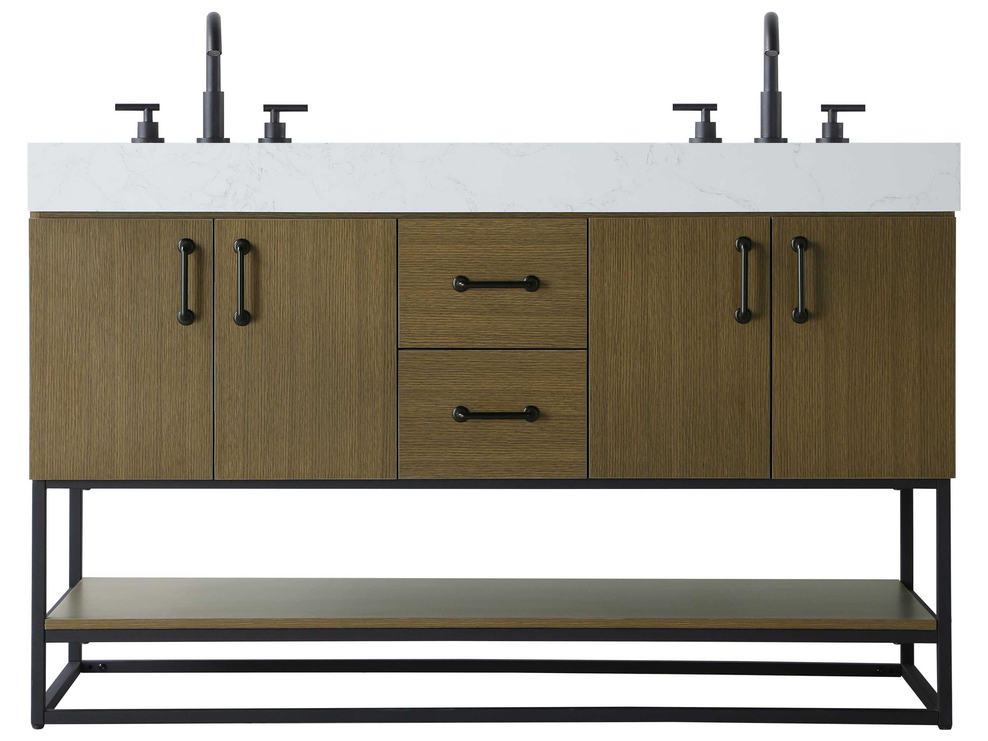 Elegant Lighting Caroline Chestnut Brown Vanity