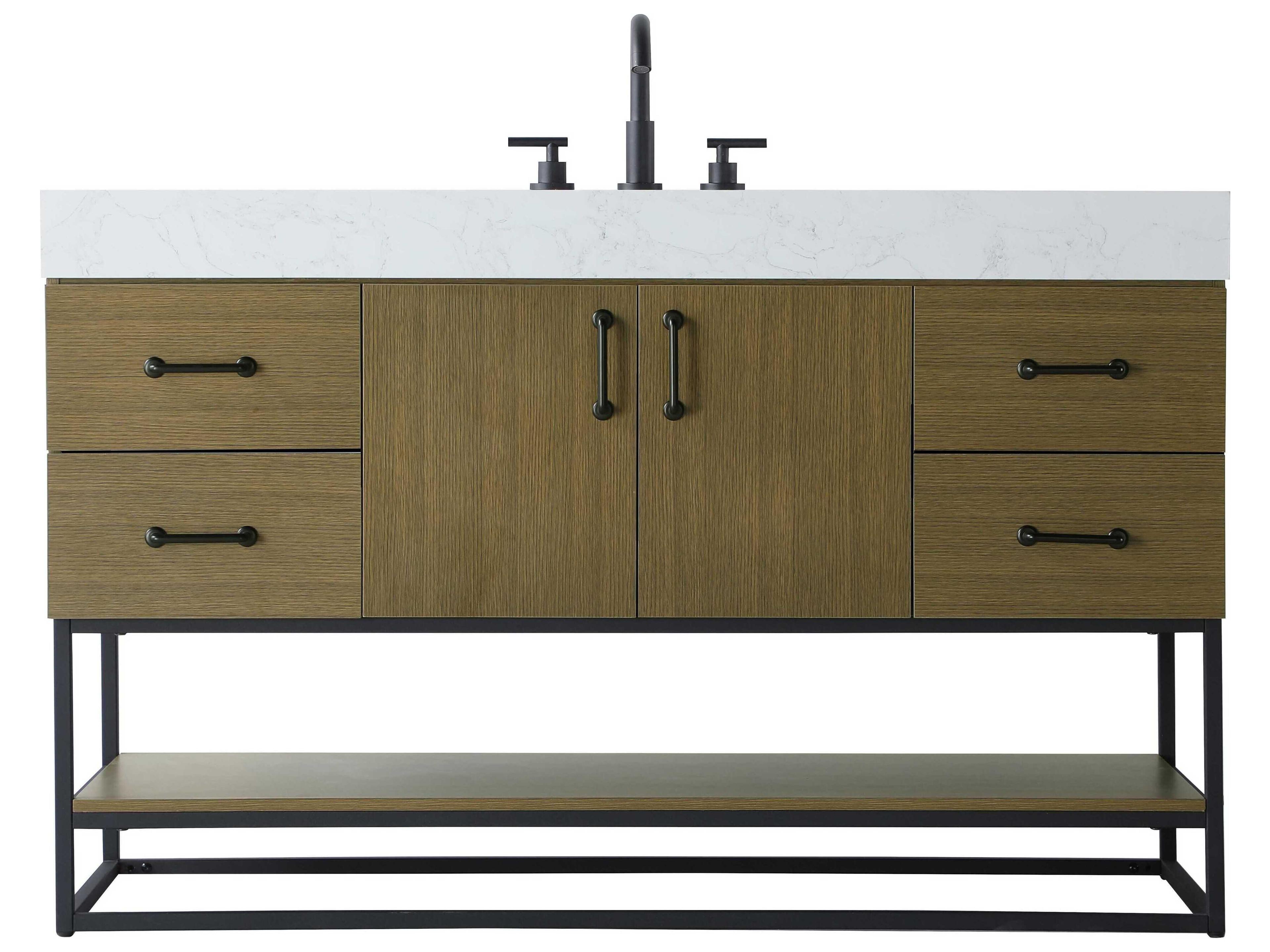 Elegant Lighting Caroline Chestnut Brown Vanity