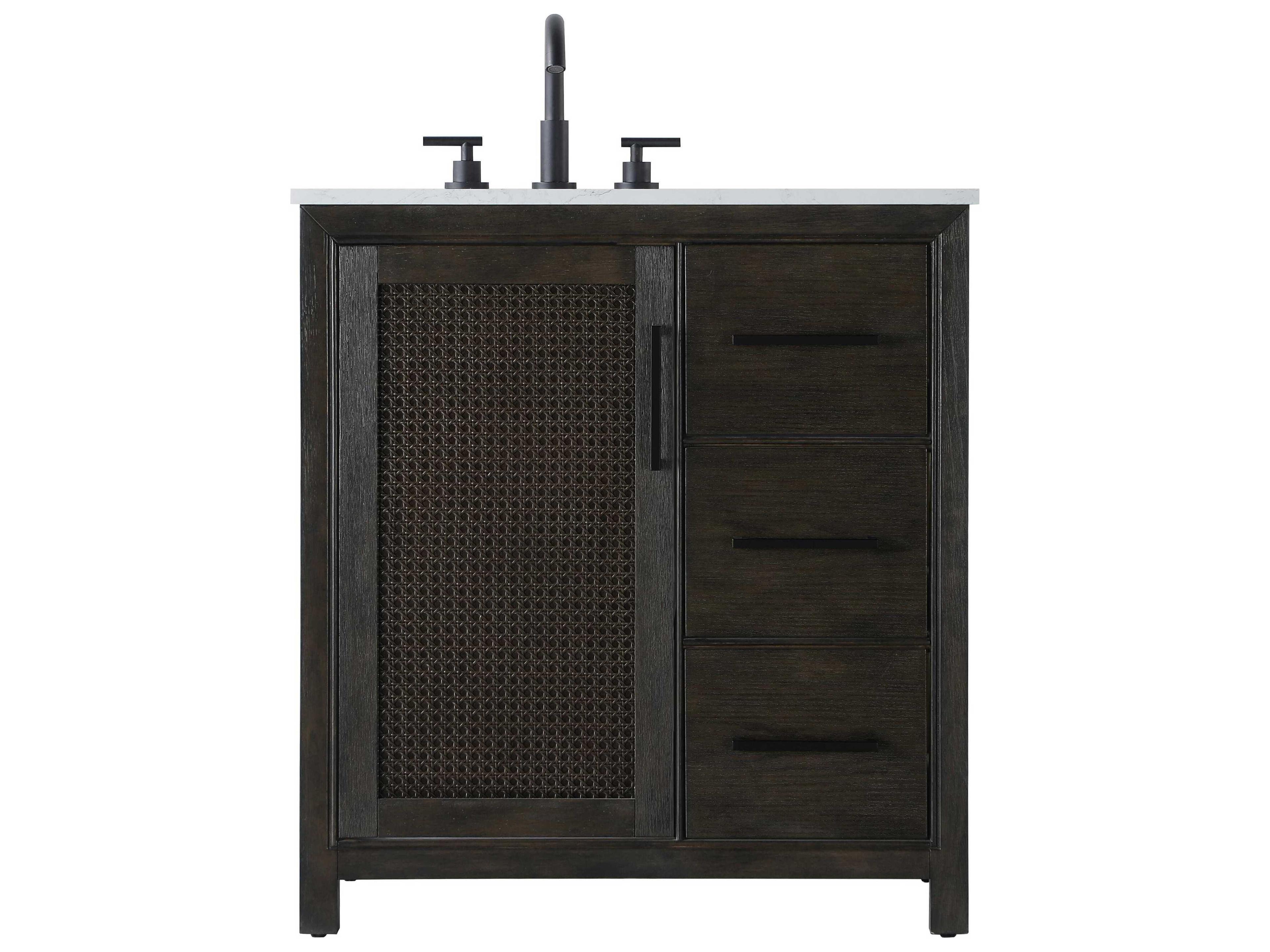 Elegant Lighting Alina Chocolate Oak Vanity