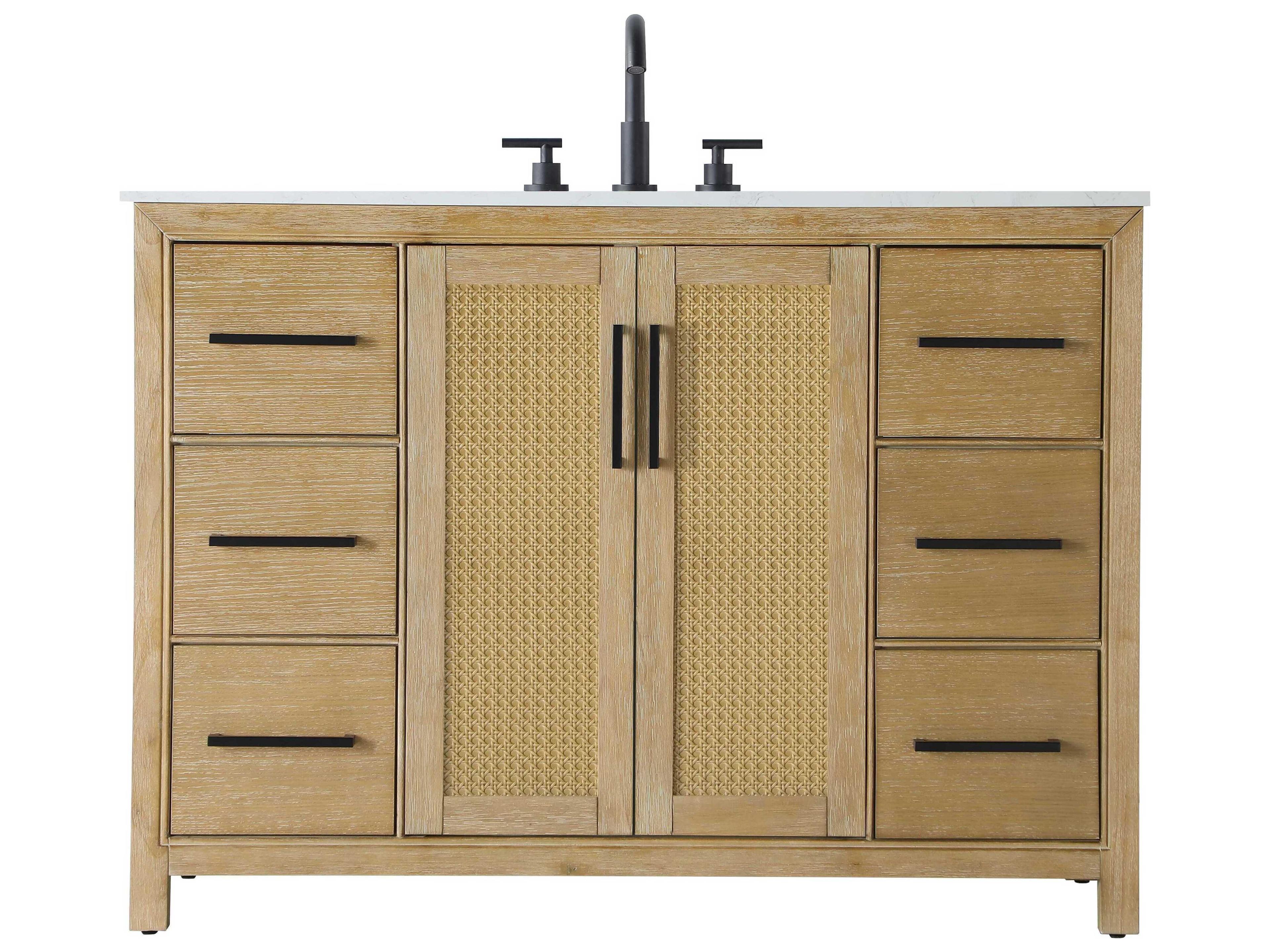 Elegant Lighting Alina Linen Oak Vanity