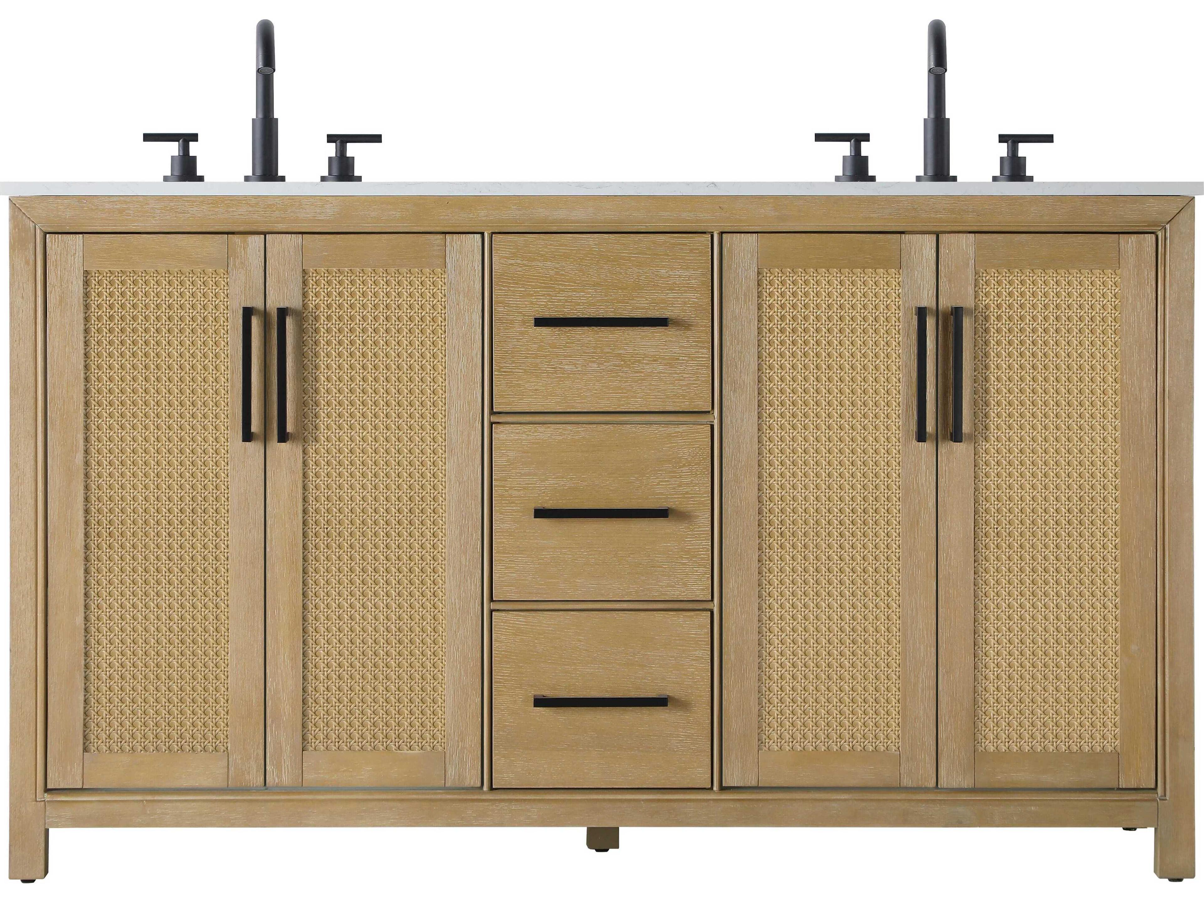 Elegant Lighting Alina Linen Oak Vanity