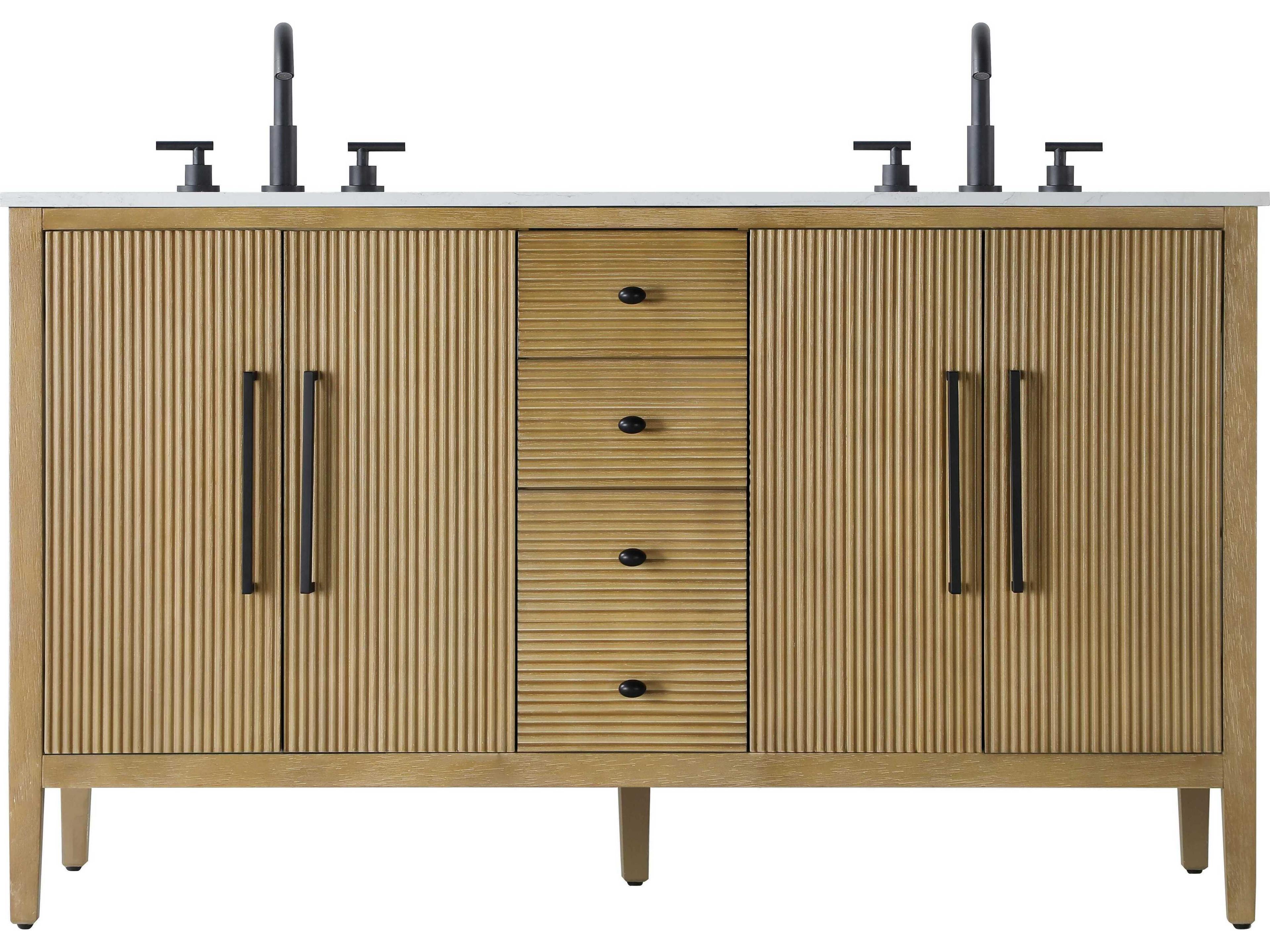 Elegant Lighting Blakely Linen Oak Vanity