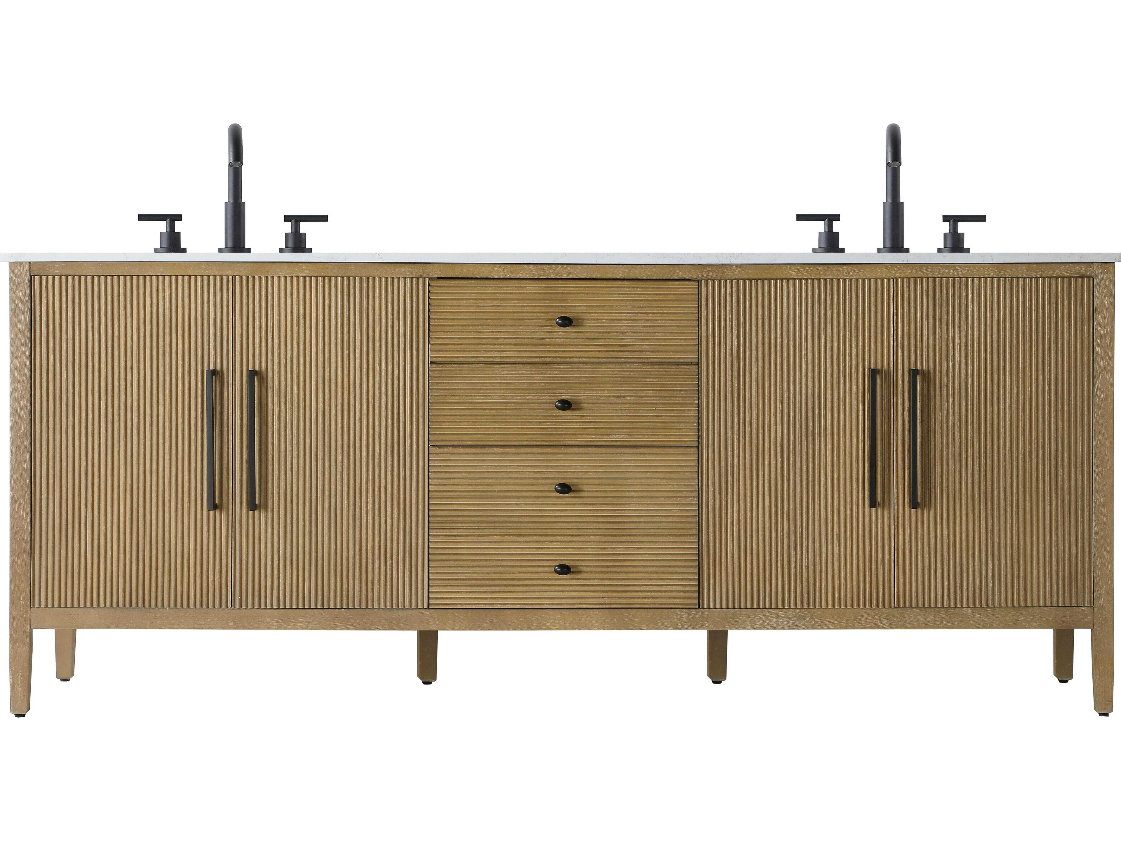 Elegant Lighting Blakely Linen Oak Vanity