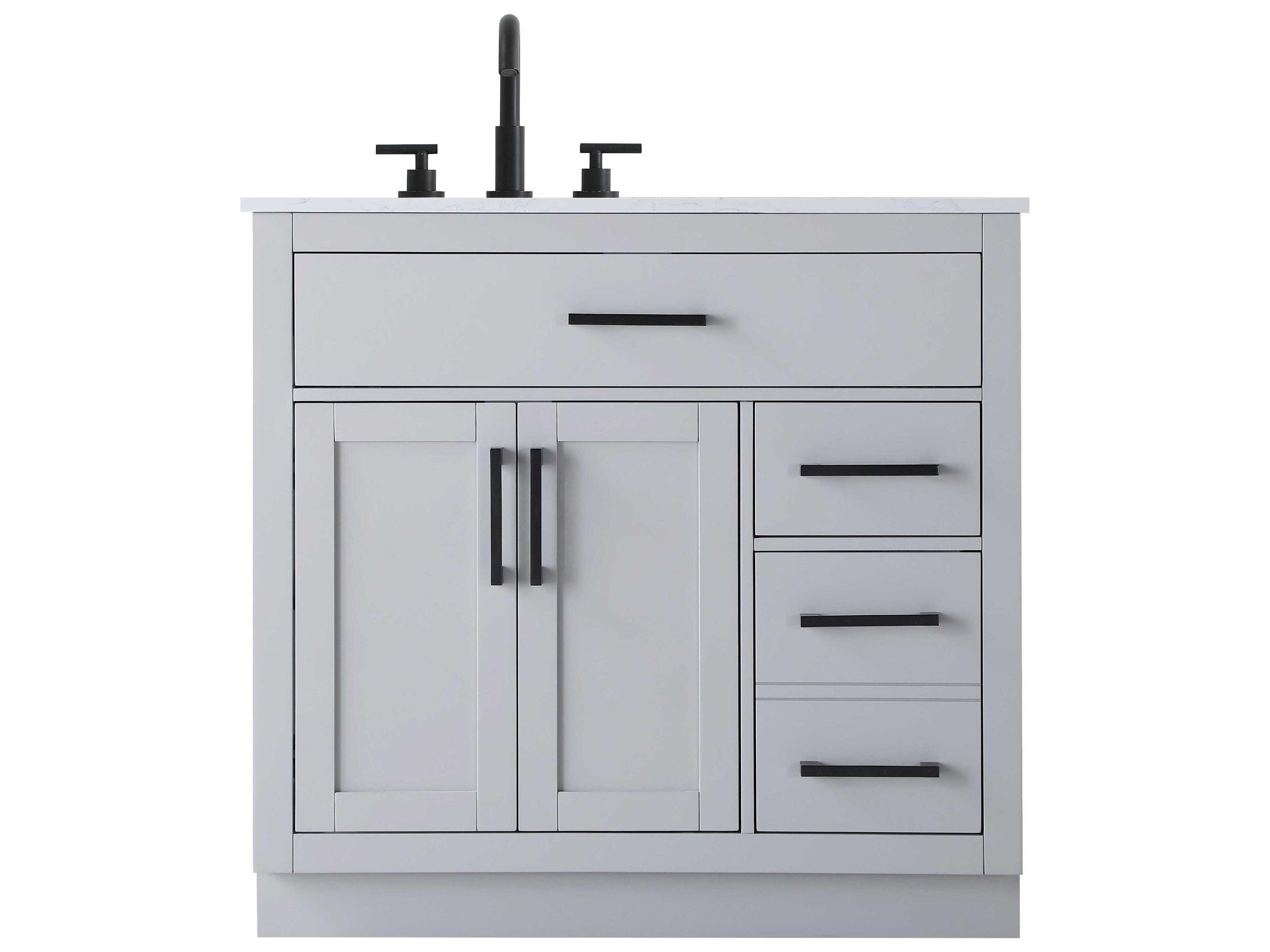 Elegant Lighting Alden Grey 36" Vanity