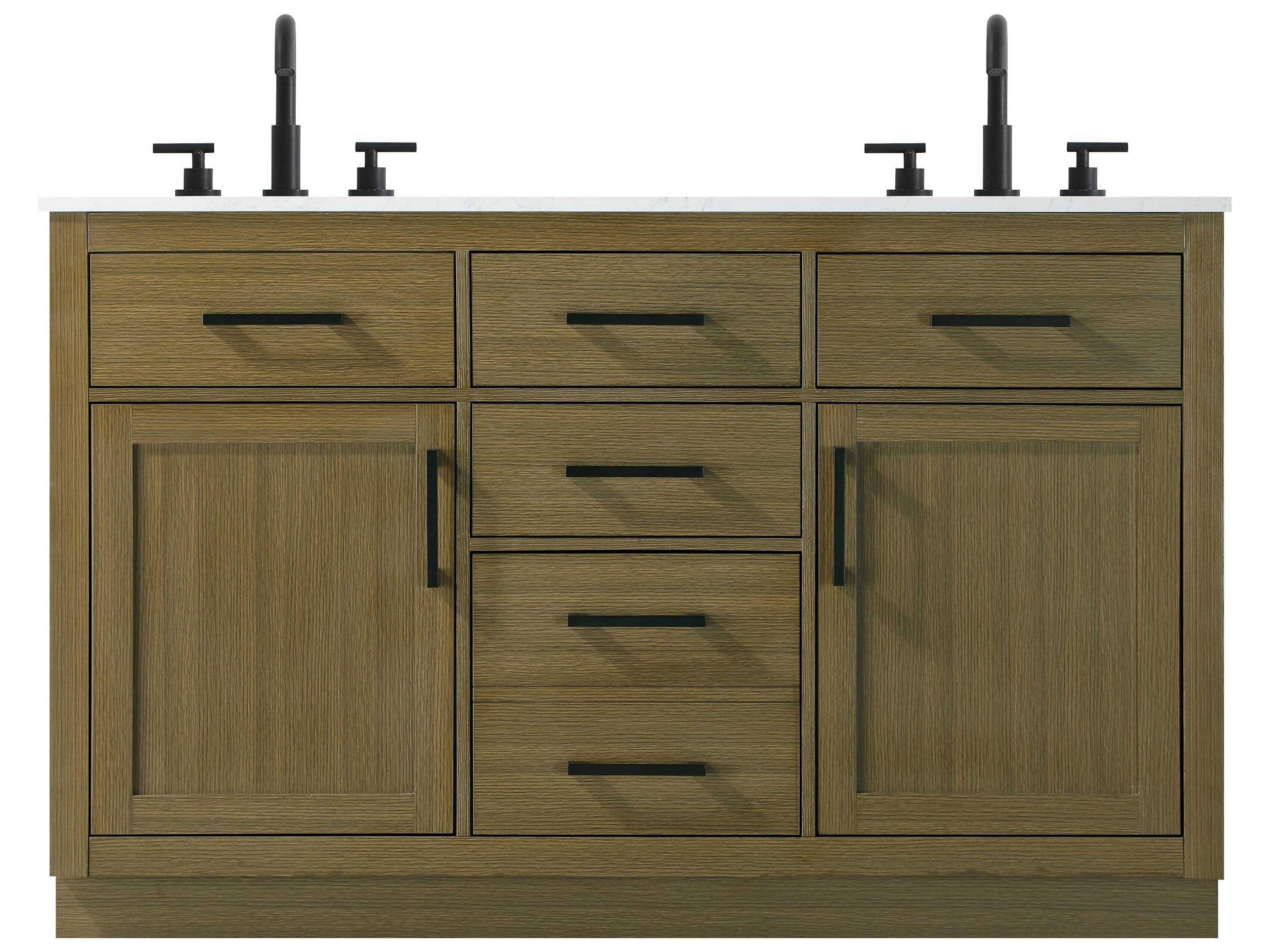 Elegant Lighting Alden Chestnut Brown 54" Vanity