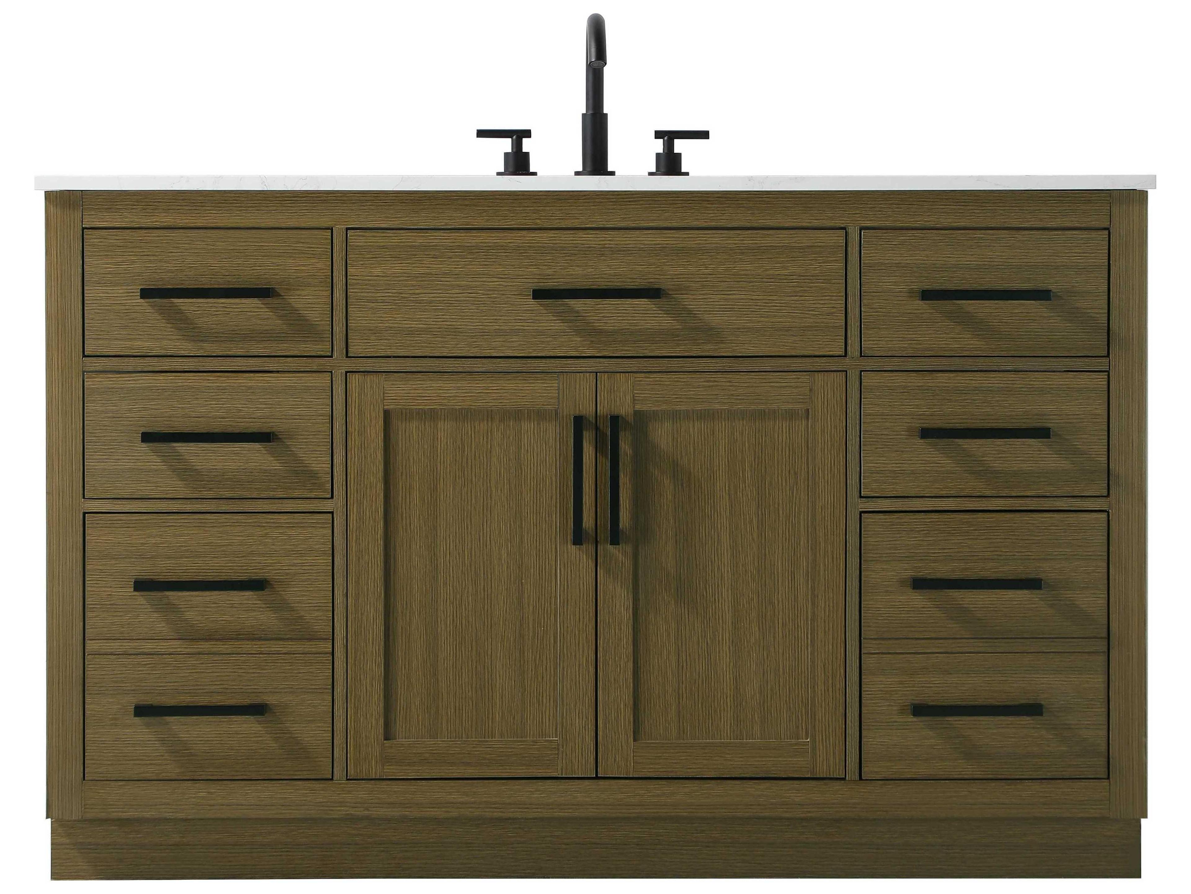 Elegant Lighting Alden Chestnut Brown 54" Vanity