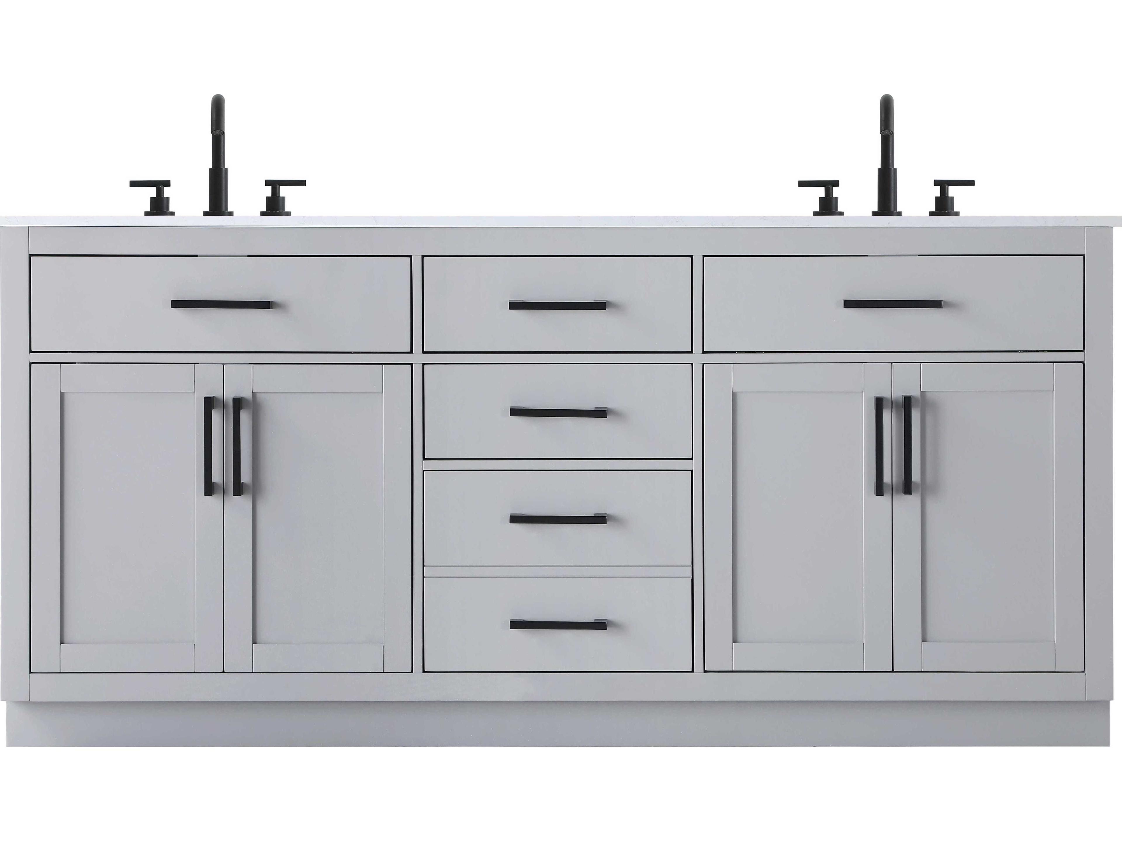 Elegant Lighting Alden Grey 72" Vanity