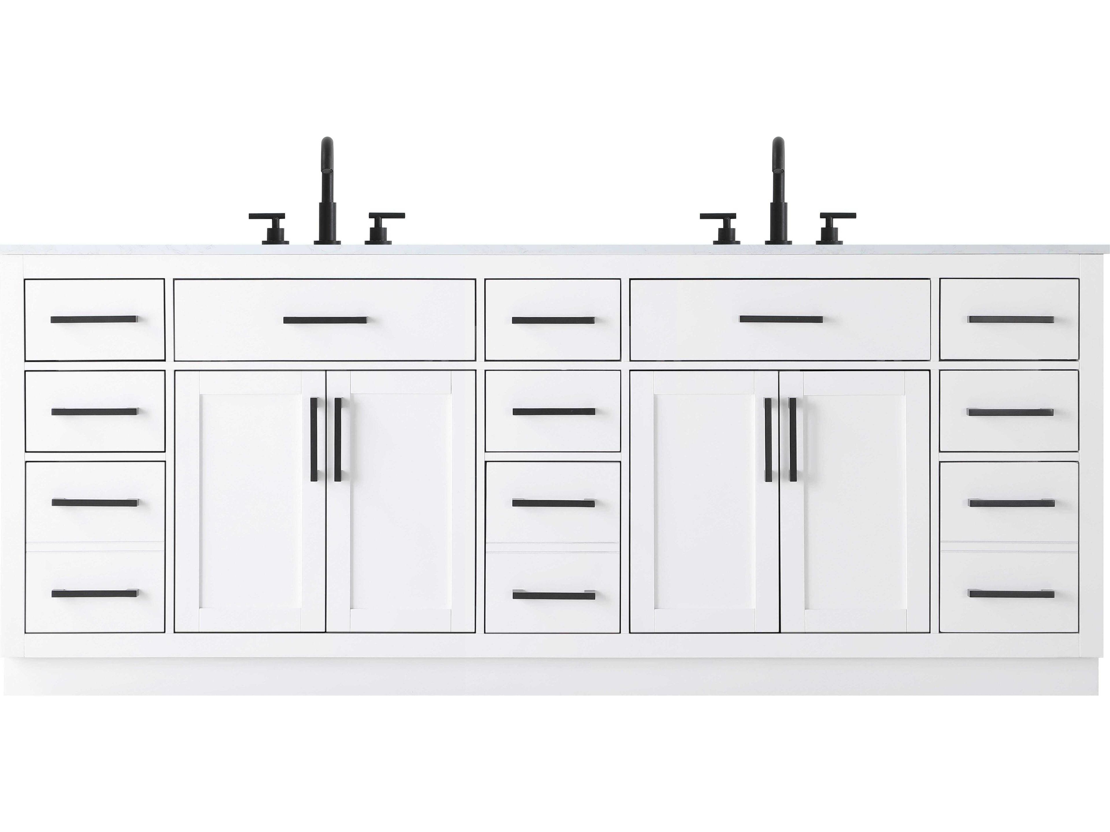 Elegant Lighting Alden White 84" Vanity