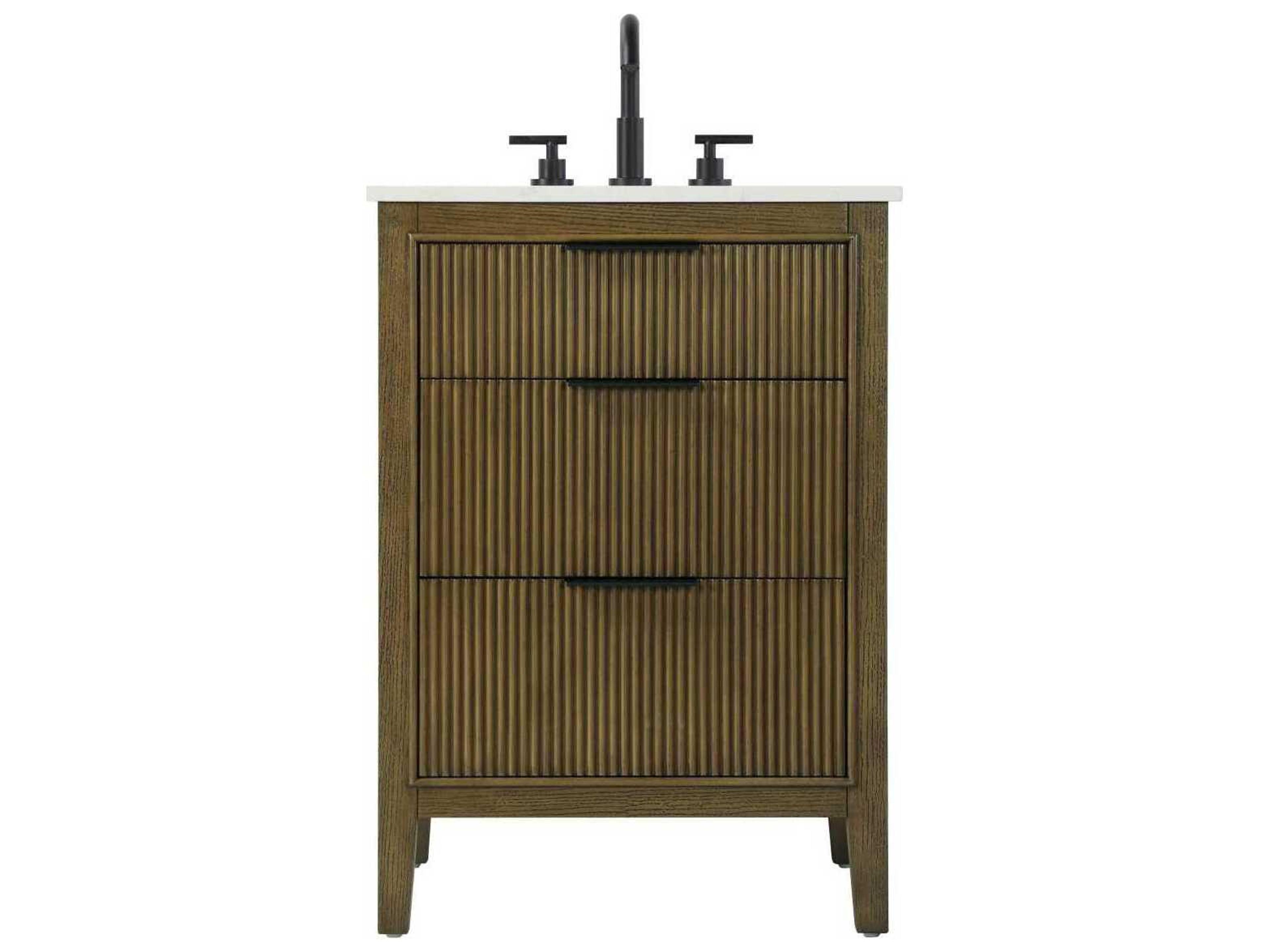Elegant Lighting Langston 24" Hazel Oak Vanity