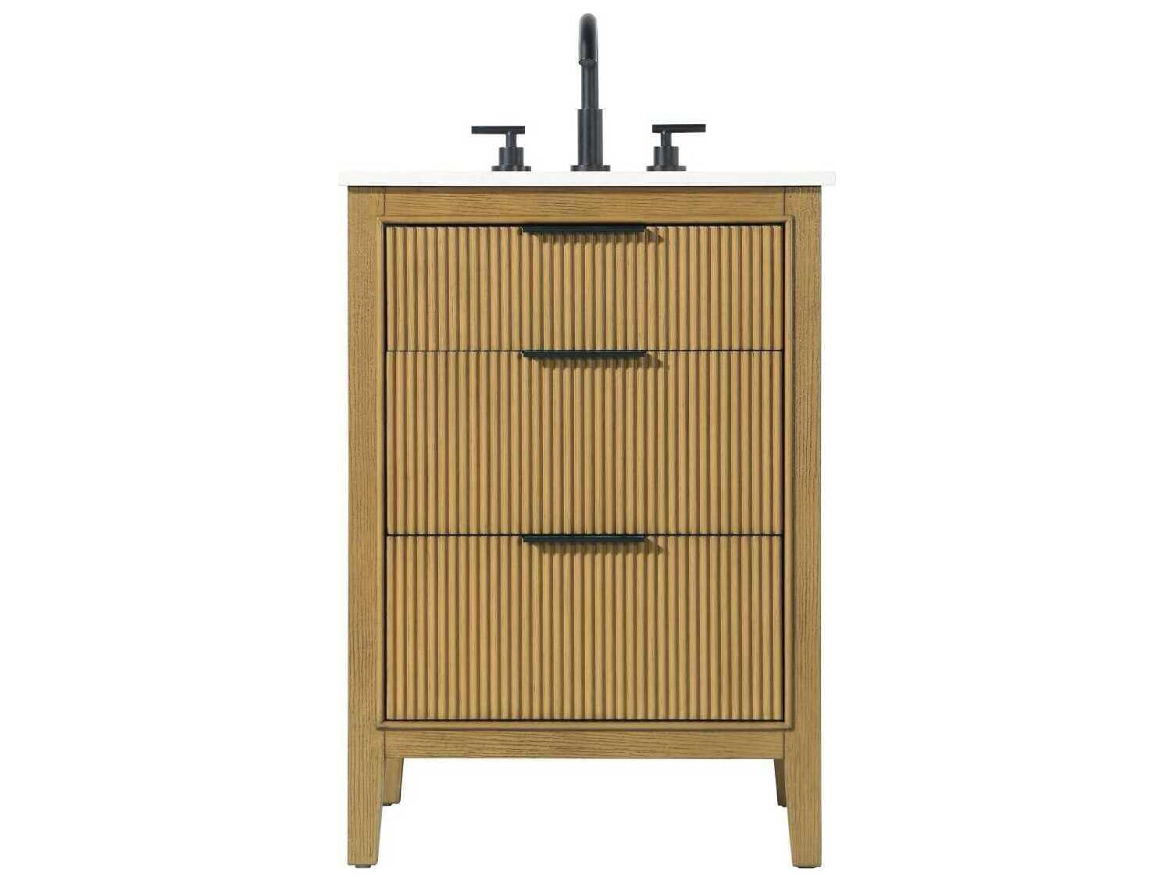 Elegant Lighting Langston 24" Honey Teak Vanity