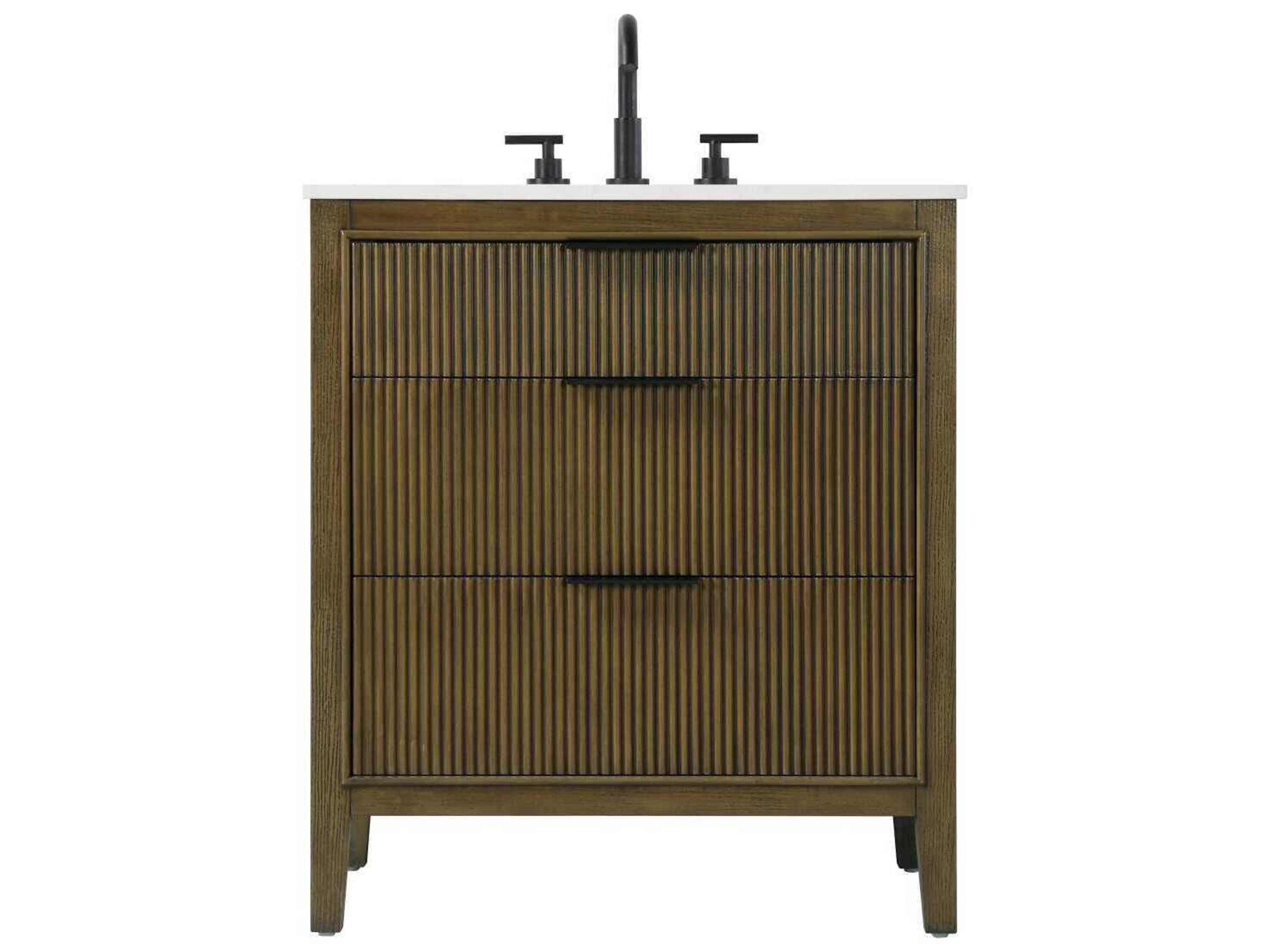 Elegant Lighting Langston 30" Hazel Oak Vanity
