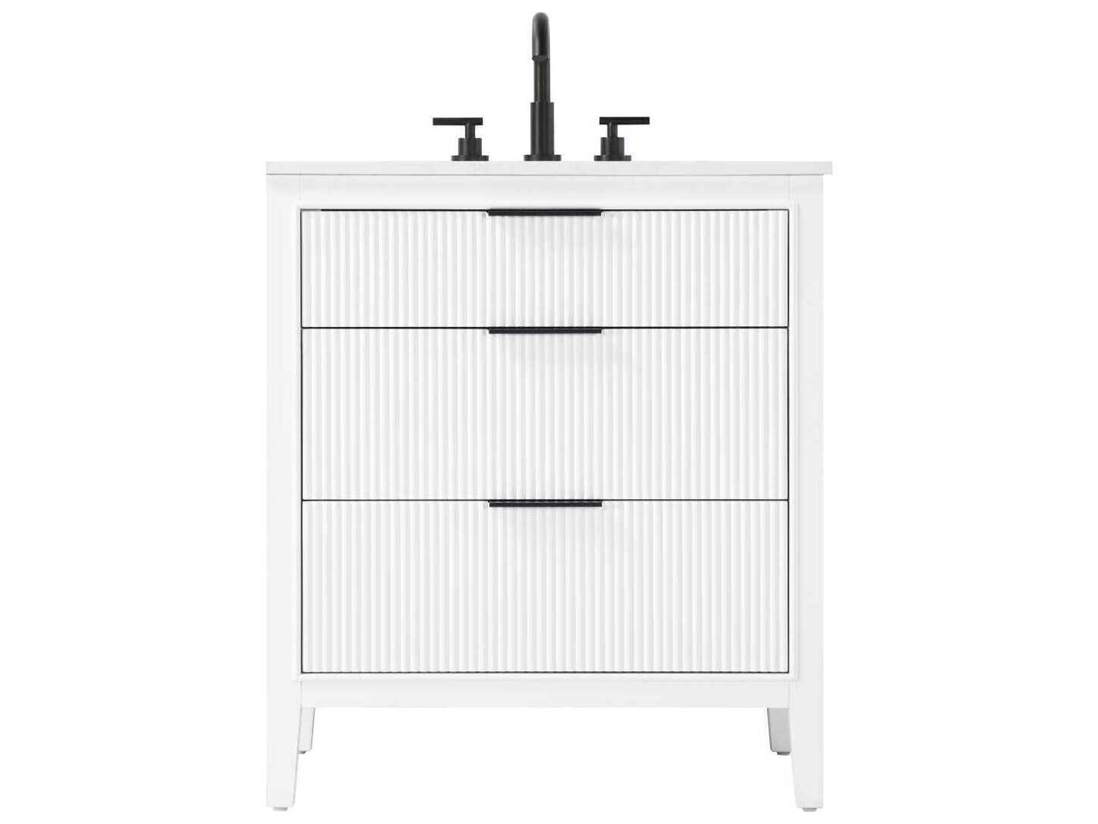 Elegant Lighting Langston 30" White Vanity