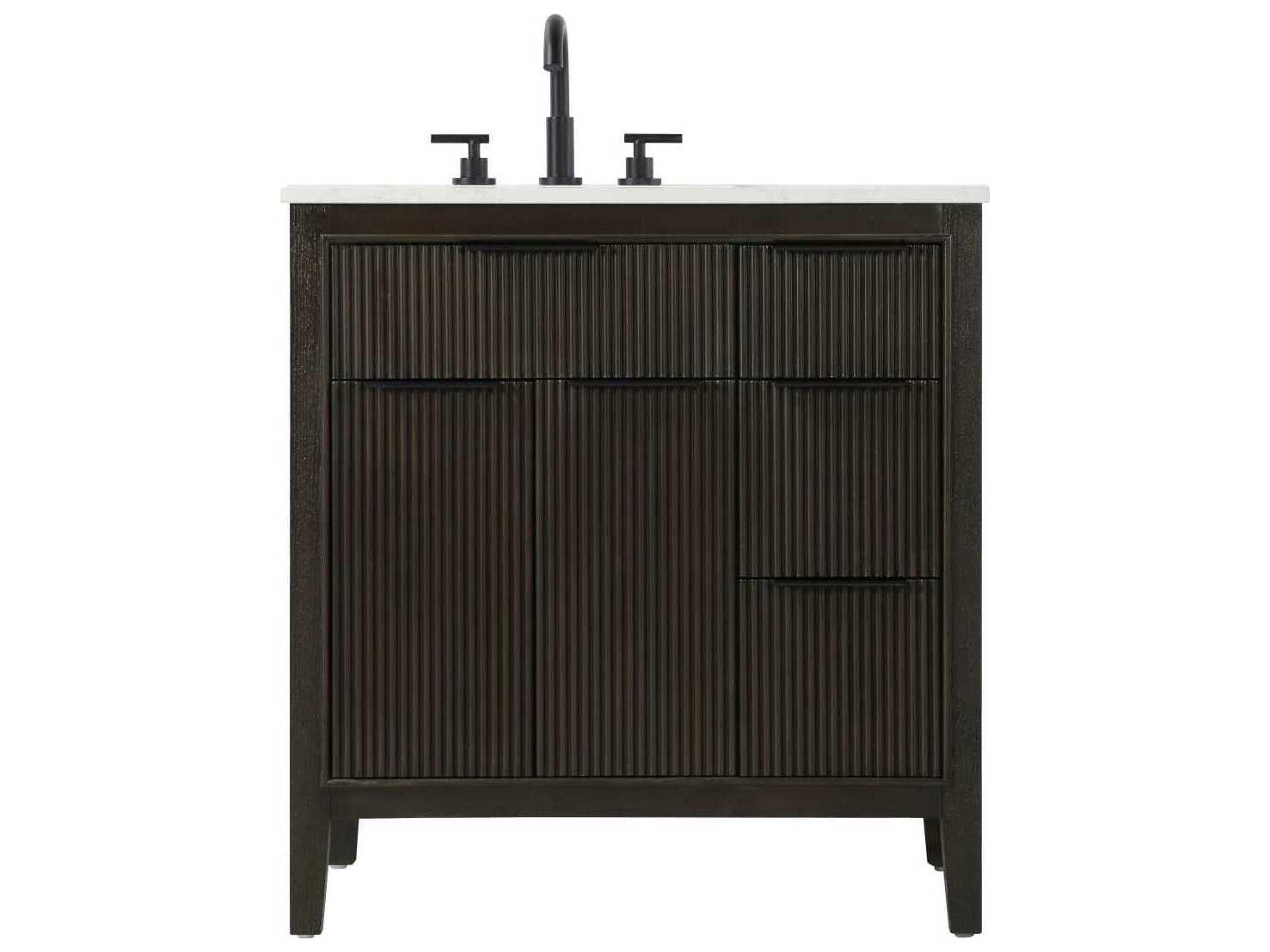 Elegant Lighting Langston 32" Chocolate Oak Vanity