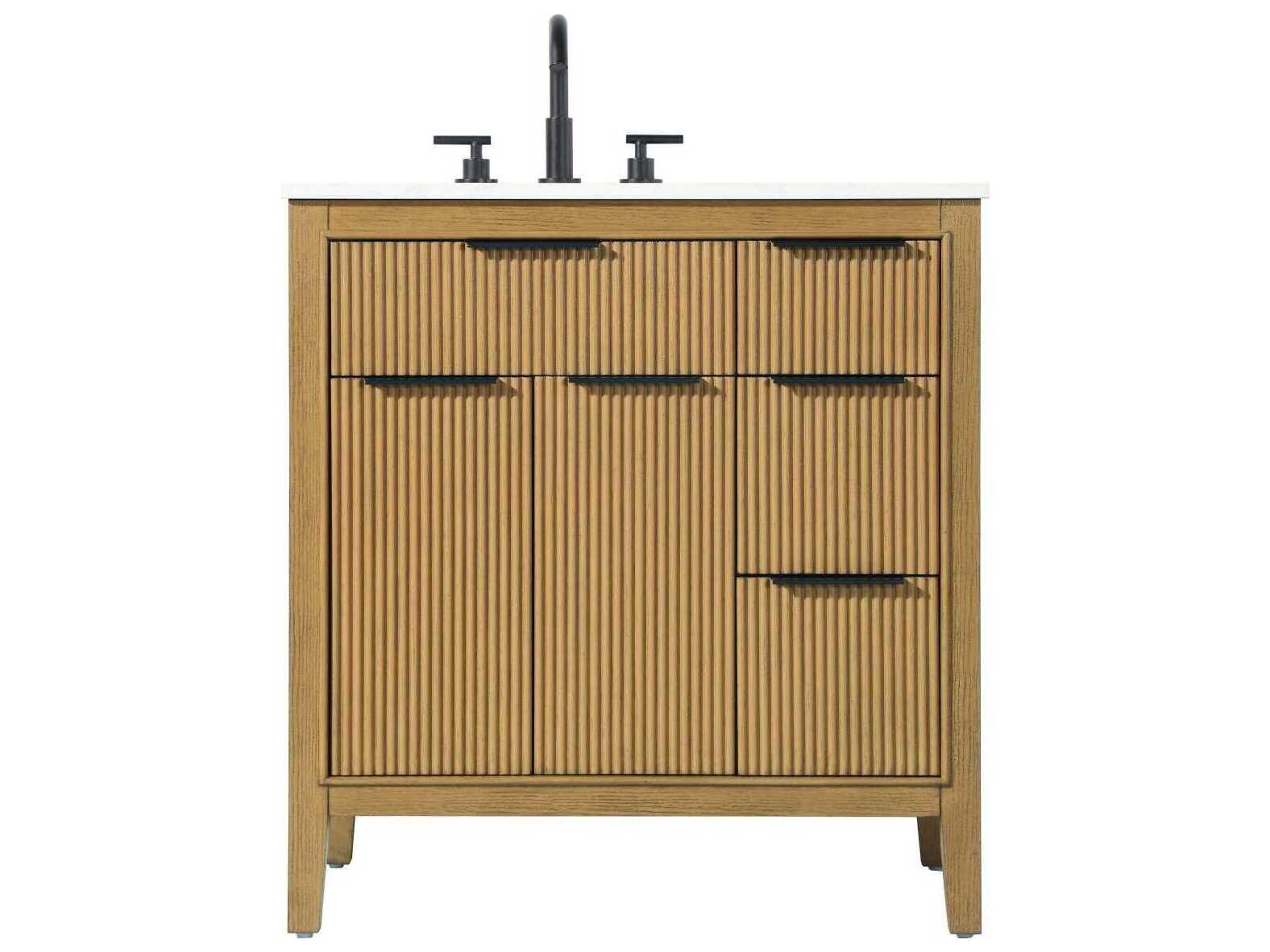 Elegant Lighting Langston 32" Honey Teak Vanity
