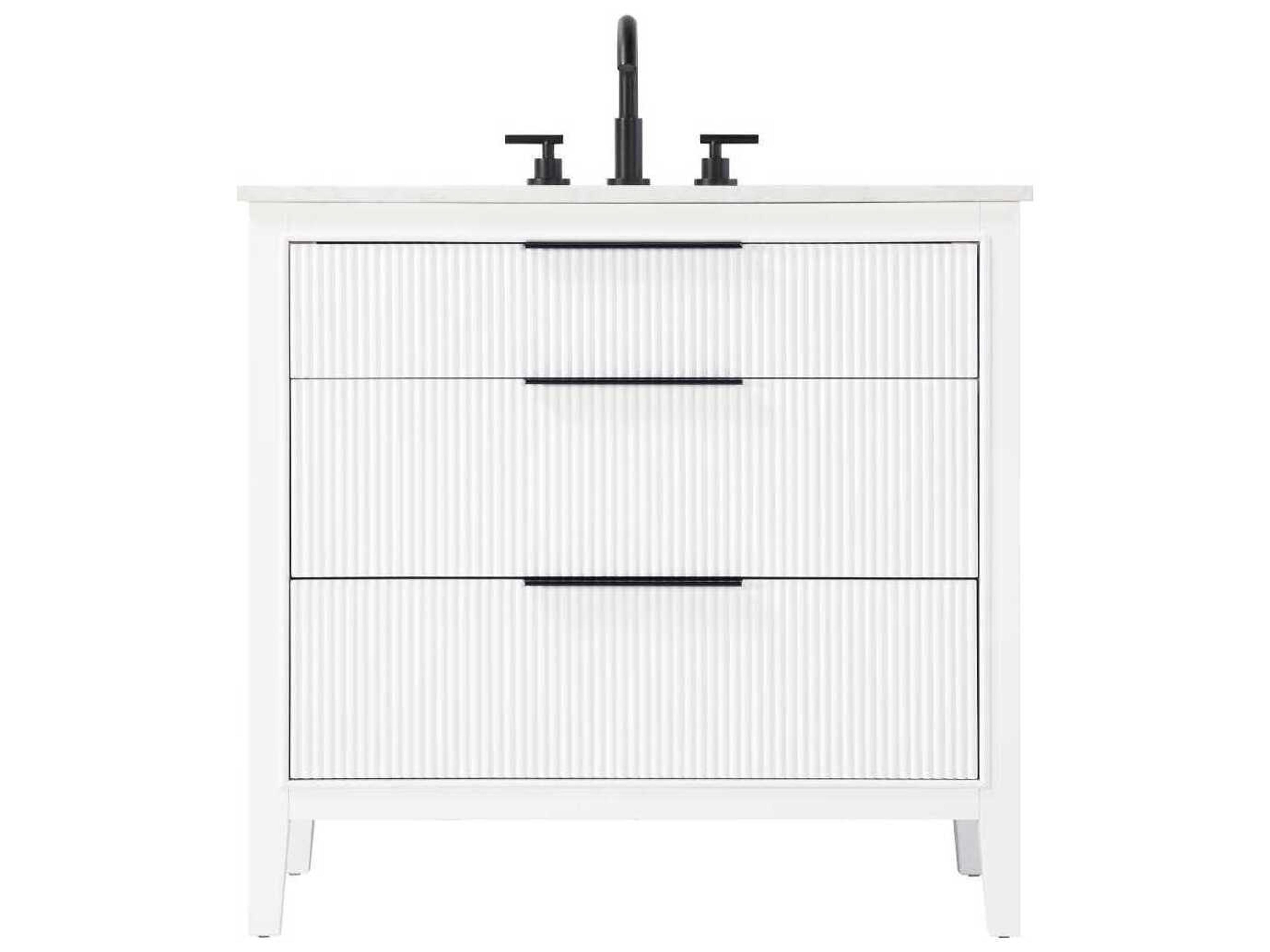 Elegant Lighting Langston 36" White Vanity