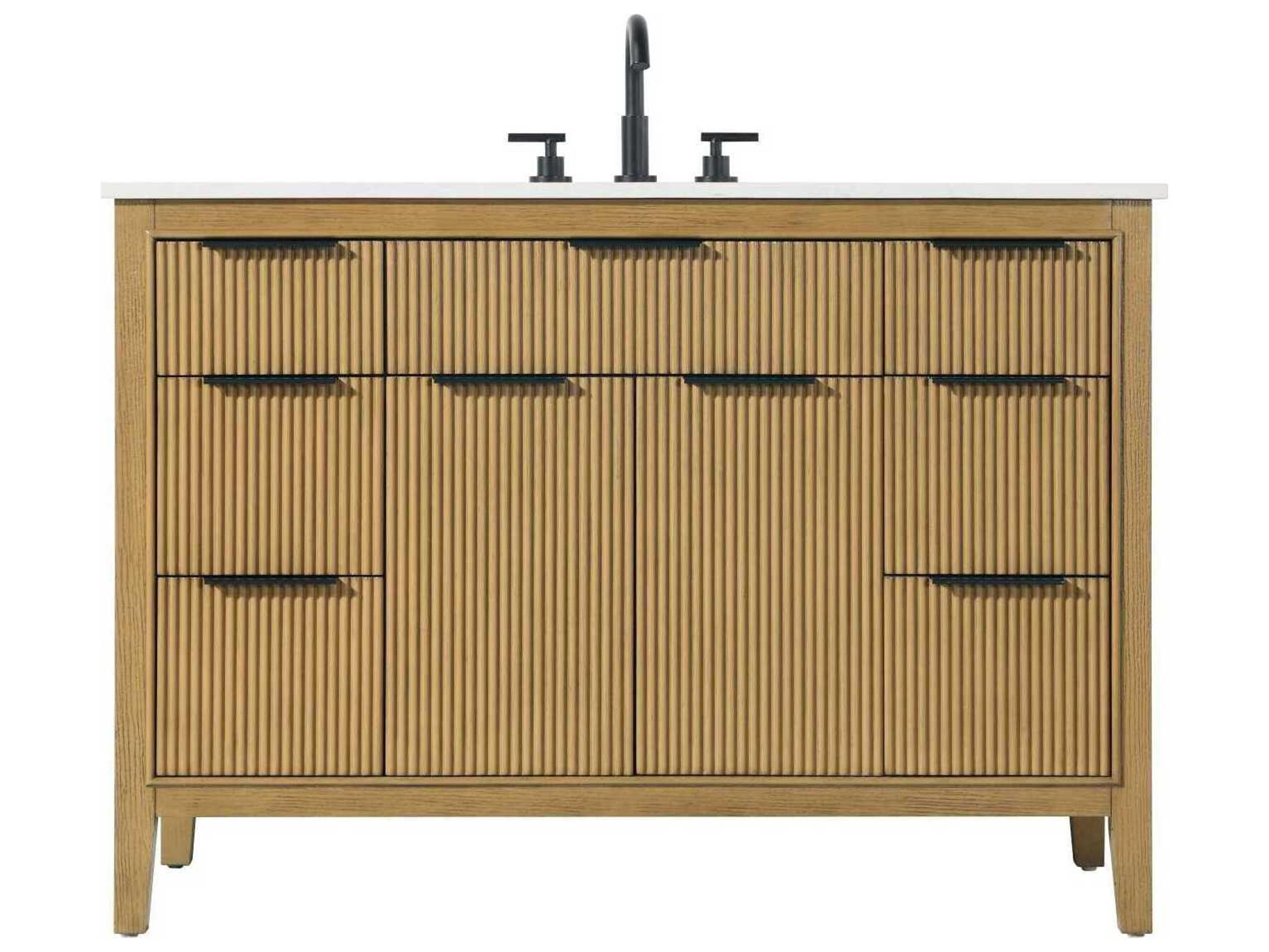 Elegant Lighting Langston 48" Honey Teak Vanity
