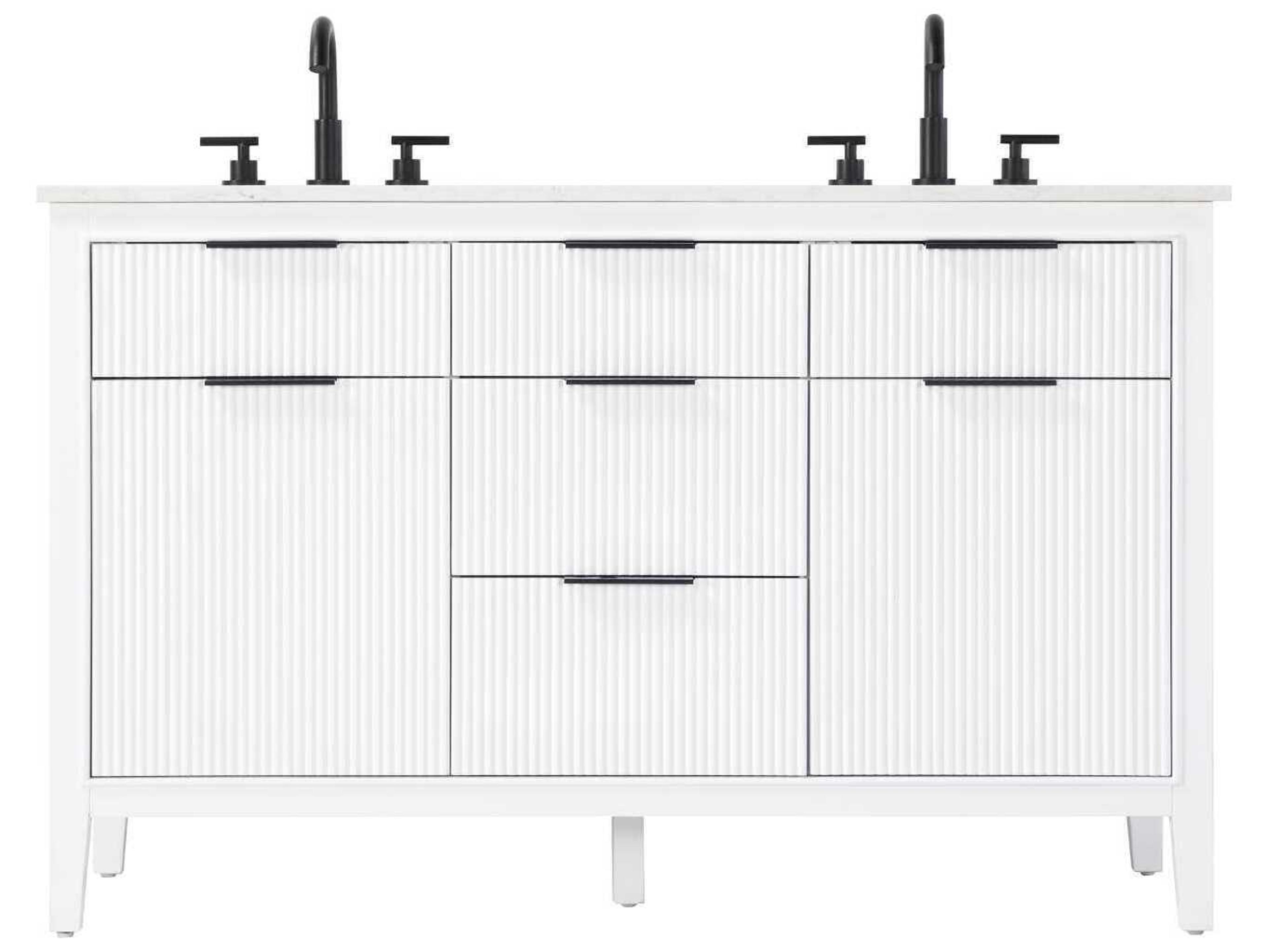 Elegant Lighting Langston 54" White Vanity