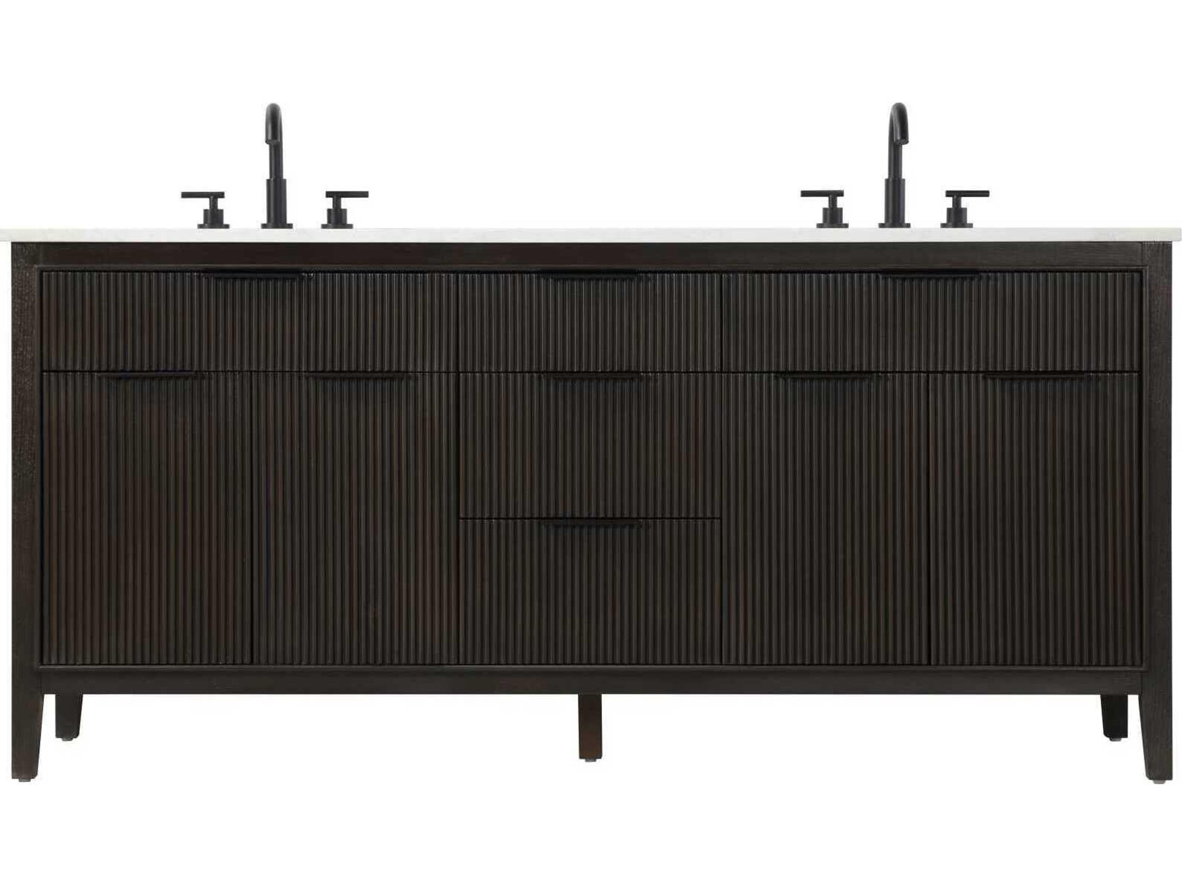 Elegant Lighting Langston 72" Chocolate Oak Vanity