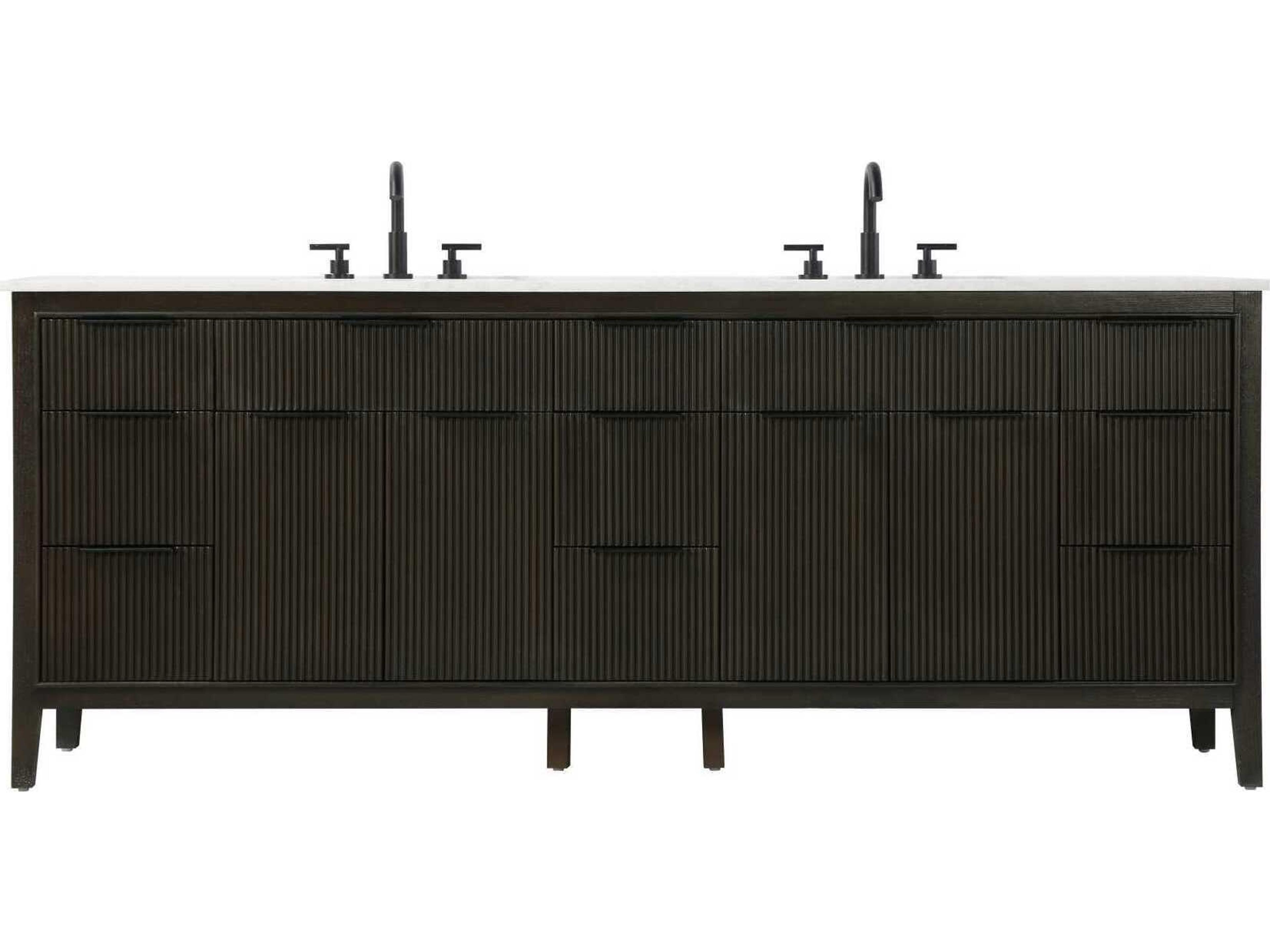 Elegant Lighting Langston 84" Chocolate Oak Vanity