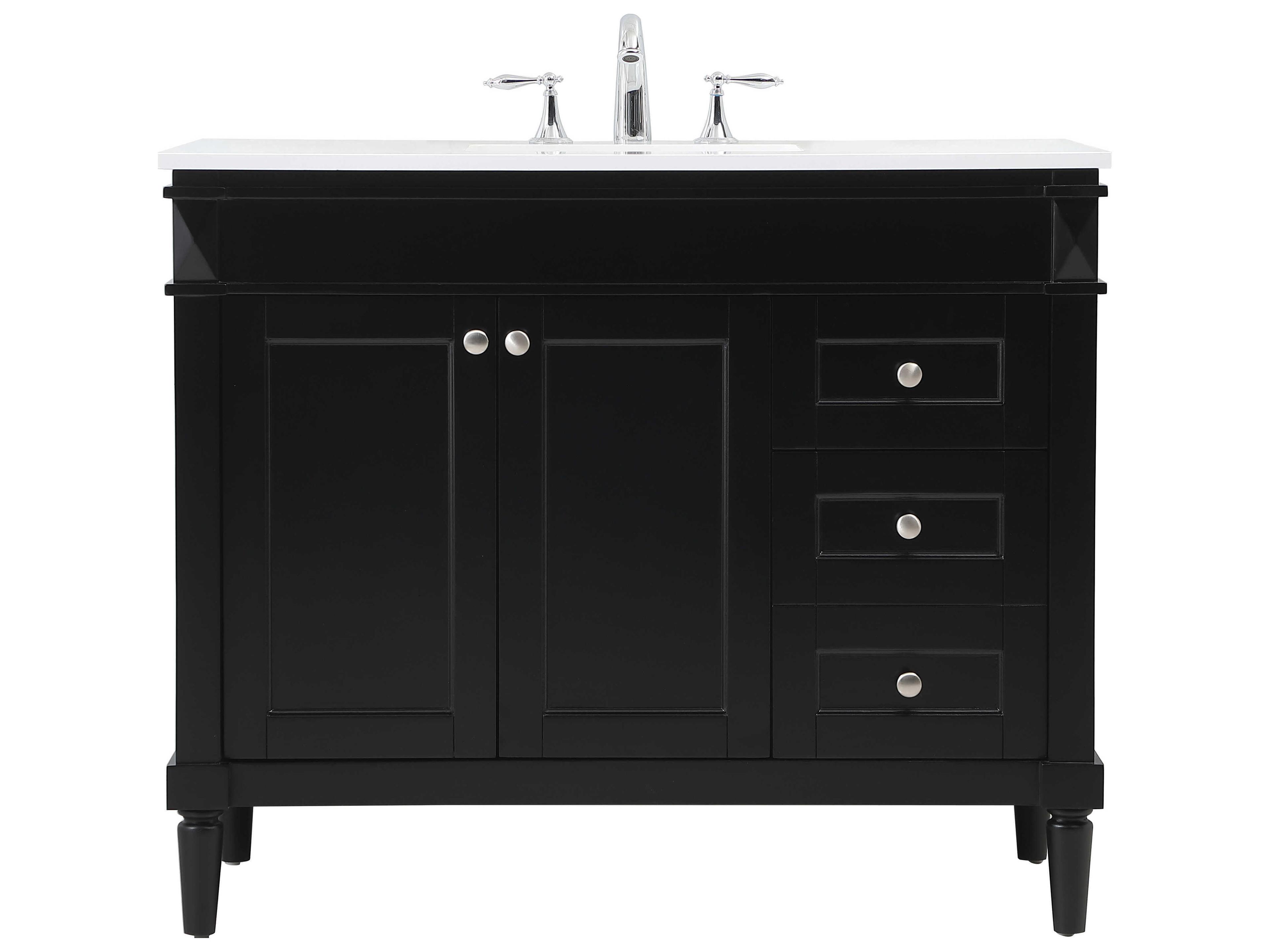 Bennett Black / Brushed Nickel 42" Vanity