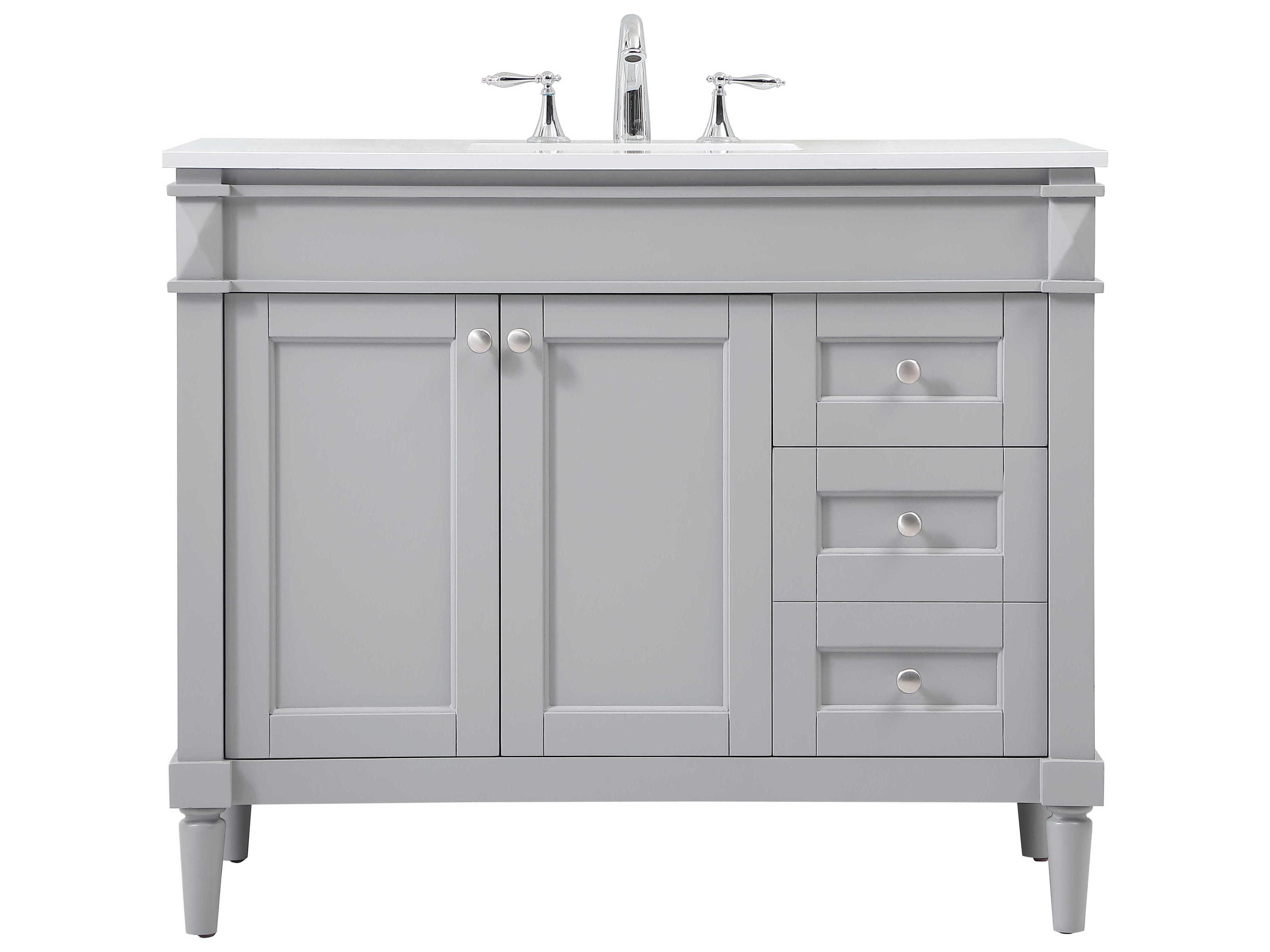 Elegant Lighting Bennett Grey / Brushed Nickel 42" Vanity