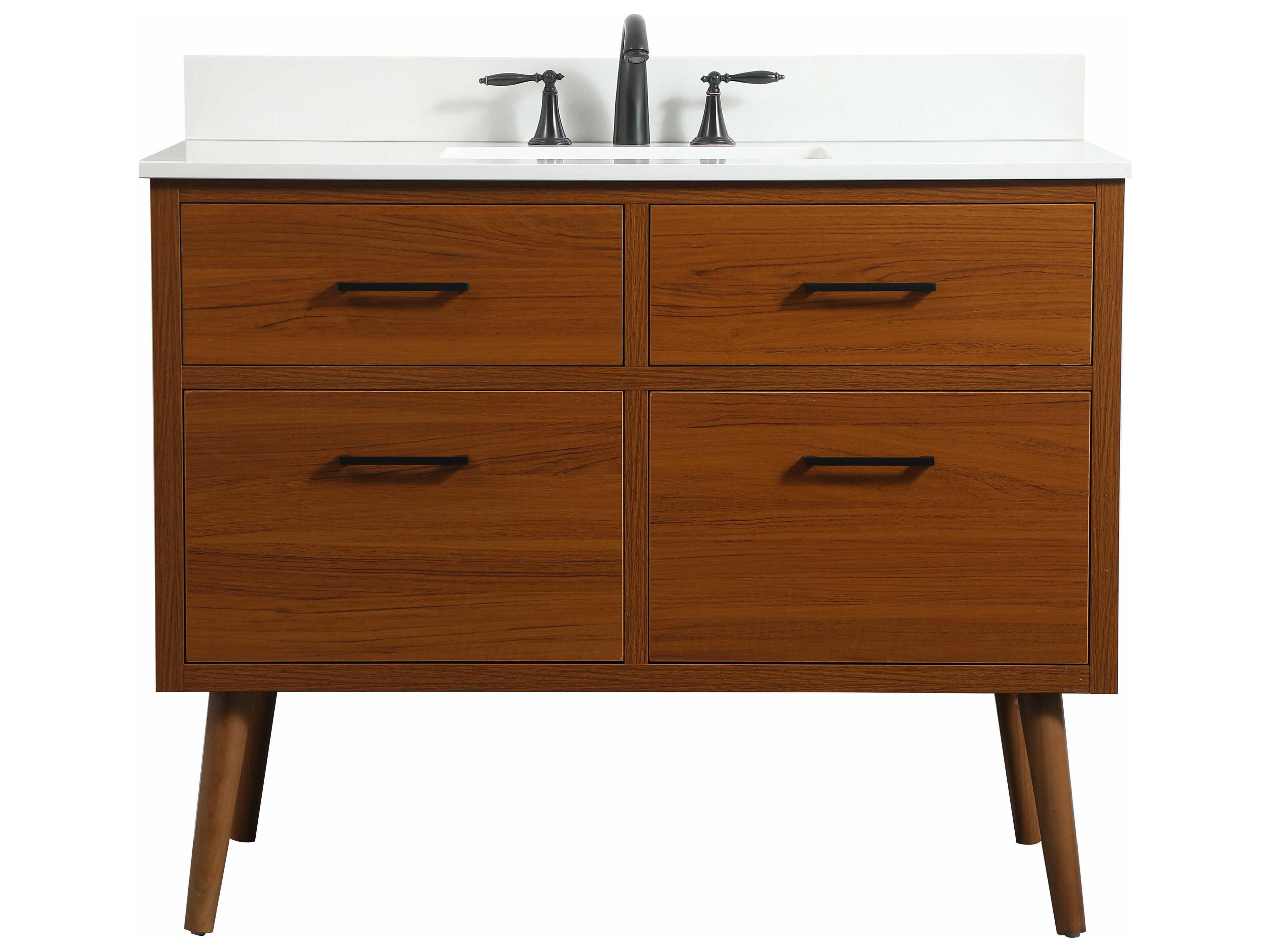 Boise Teak 42" Vanity with Backsplash