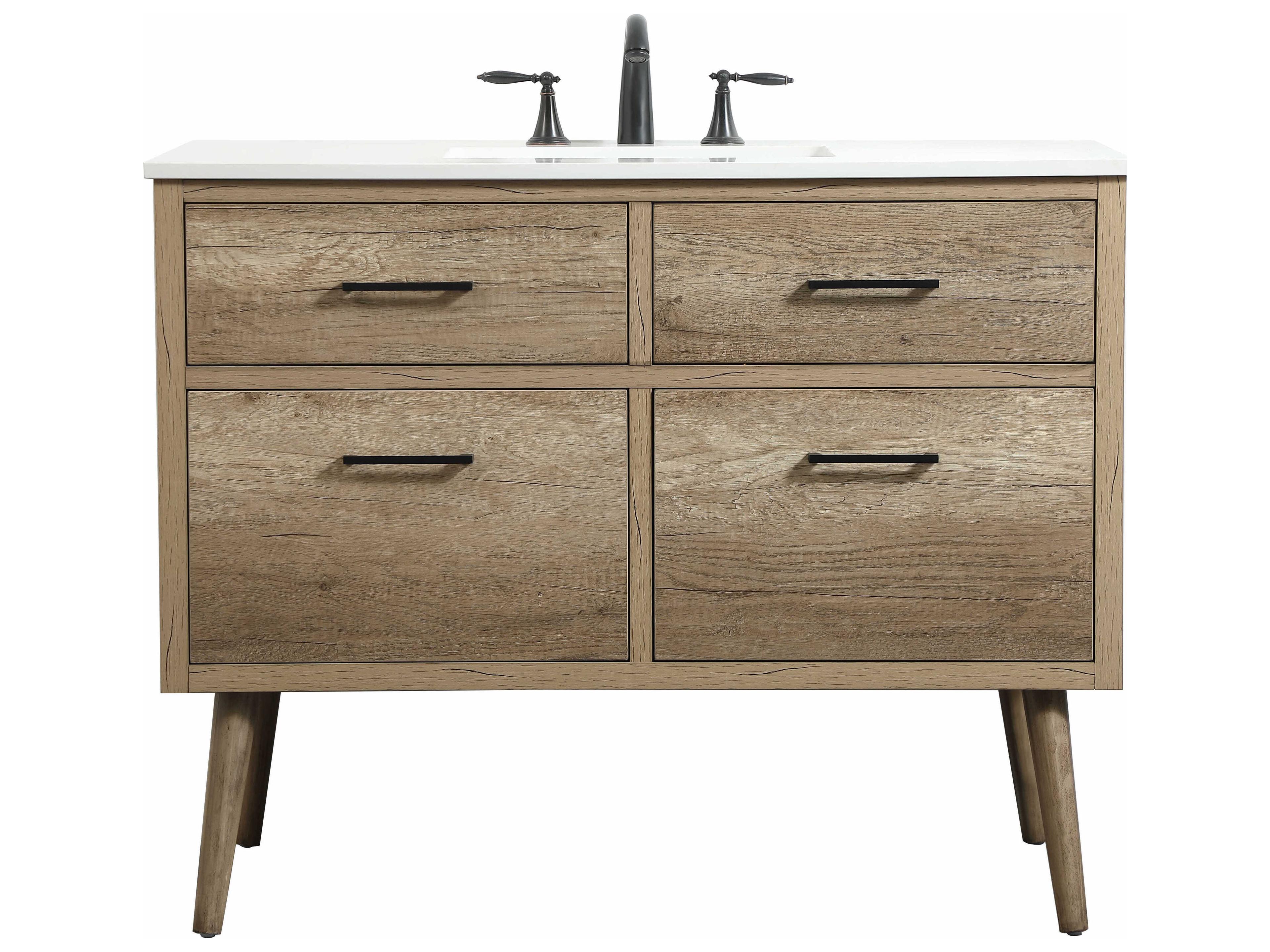 Elegant Lighting Boise Natural Oak 42" Vanity
