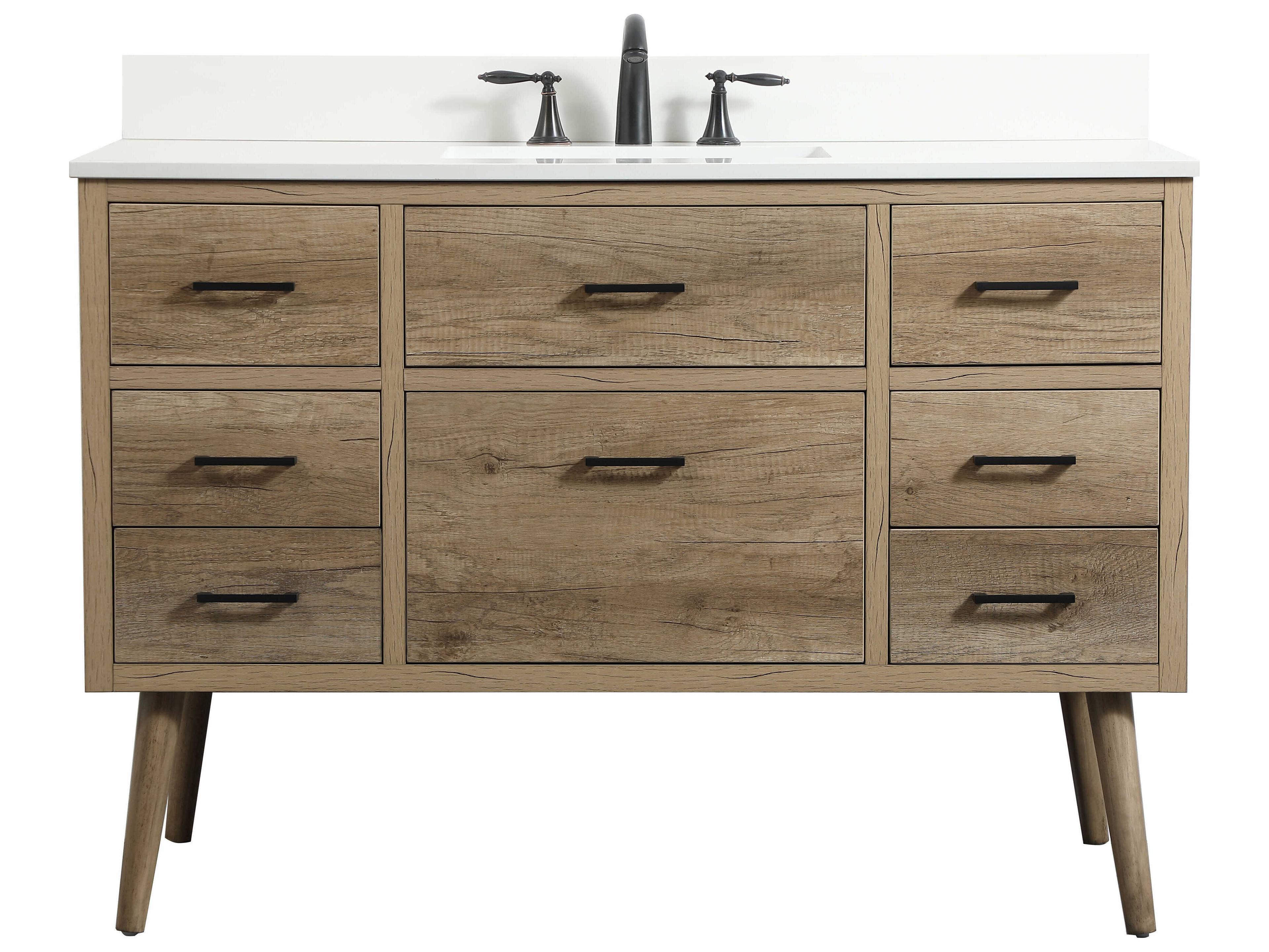 Boise Natural Oak 48" Vanity with Backsplash