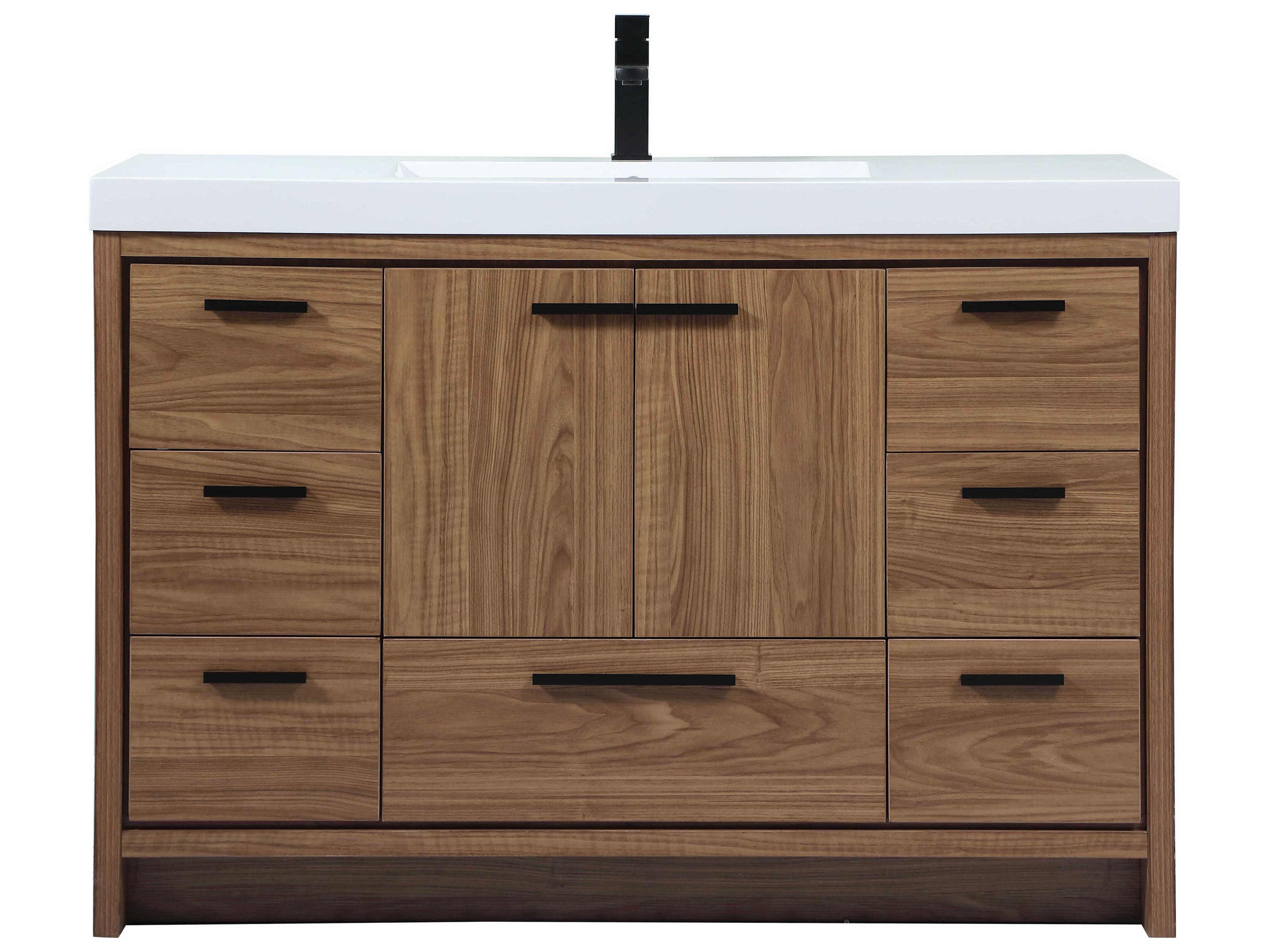 Elegant Lighting Wyatt Walnut Brown 48" Vanity