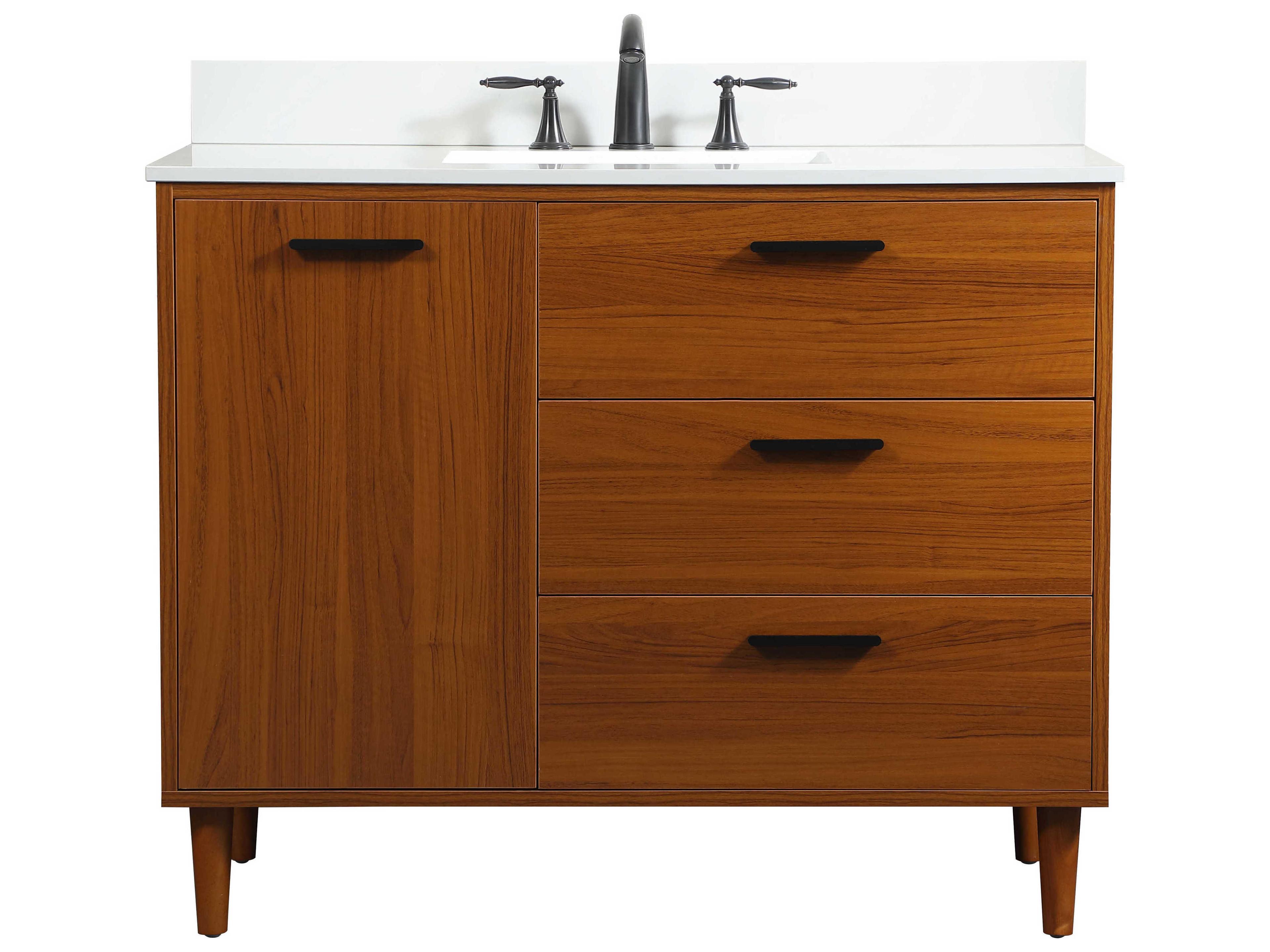 Baldwin Teak 42" Vanity with Backsplash