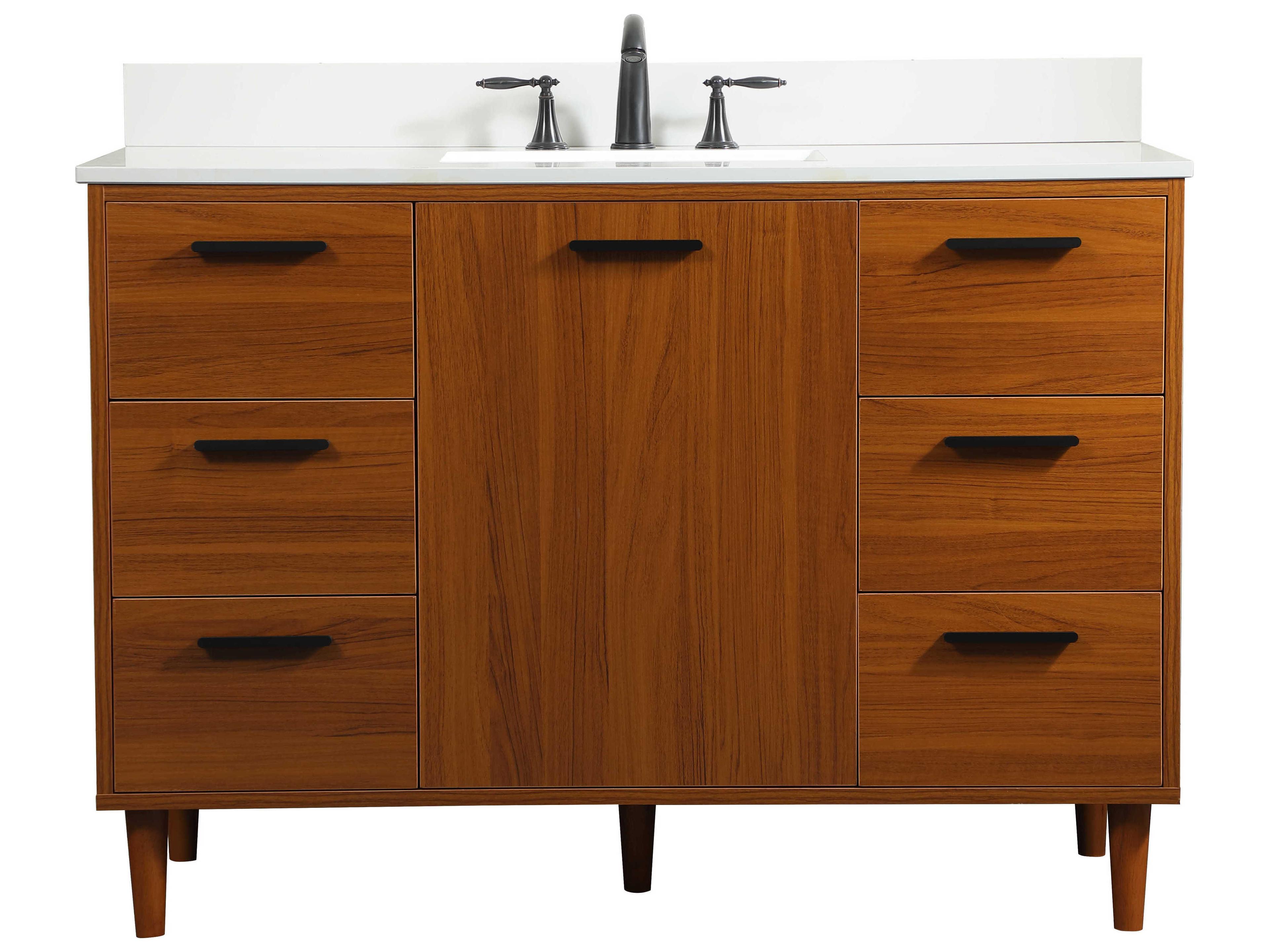 Baldwin Teak 48" Vanity with Backsplash