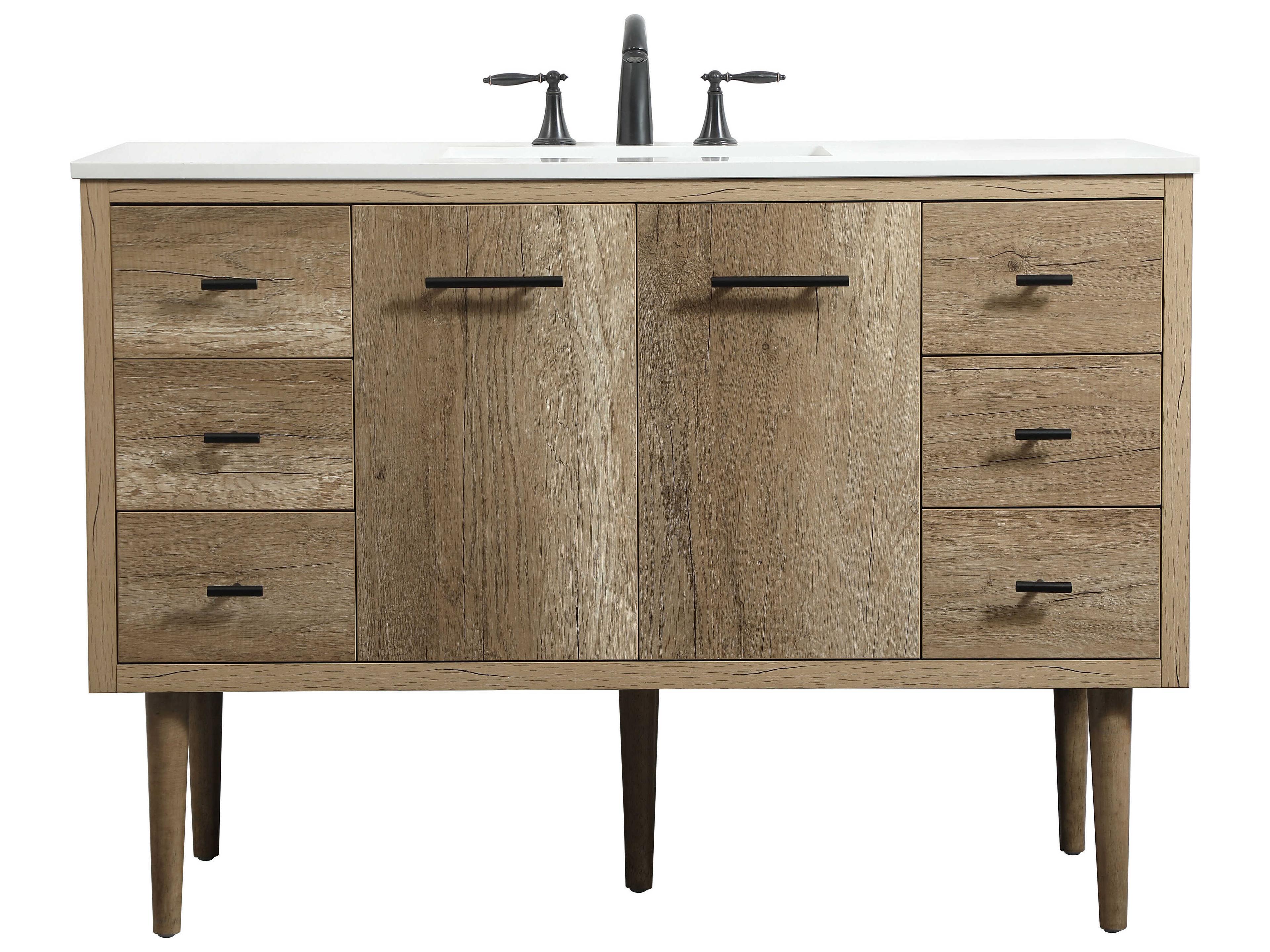 Elegant Lighting Cyrus Natural Oak 48" Vanity