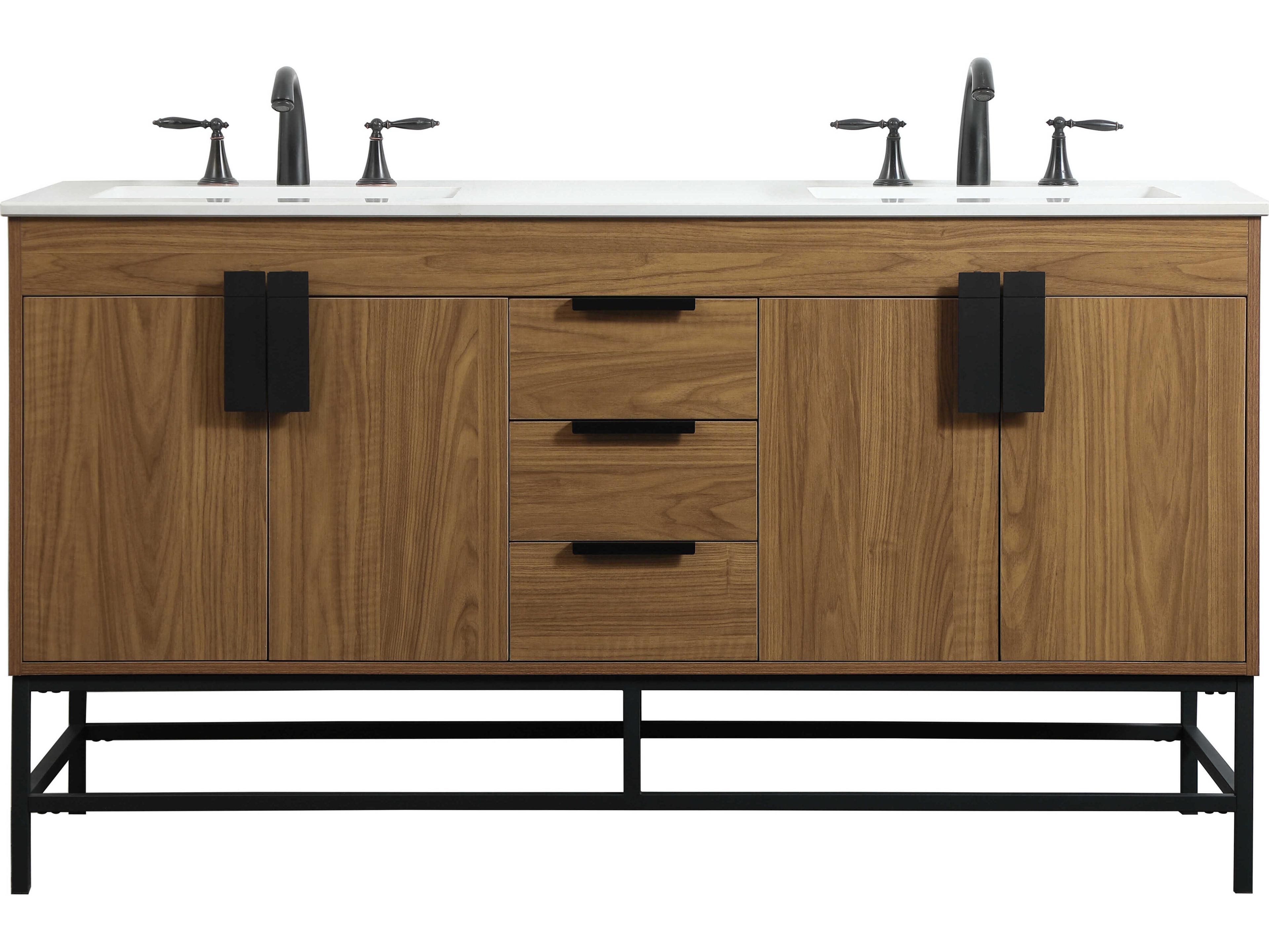 Elegant Lighting Eugene Walnut Brown 60" Vanity
