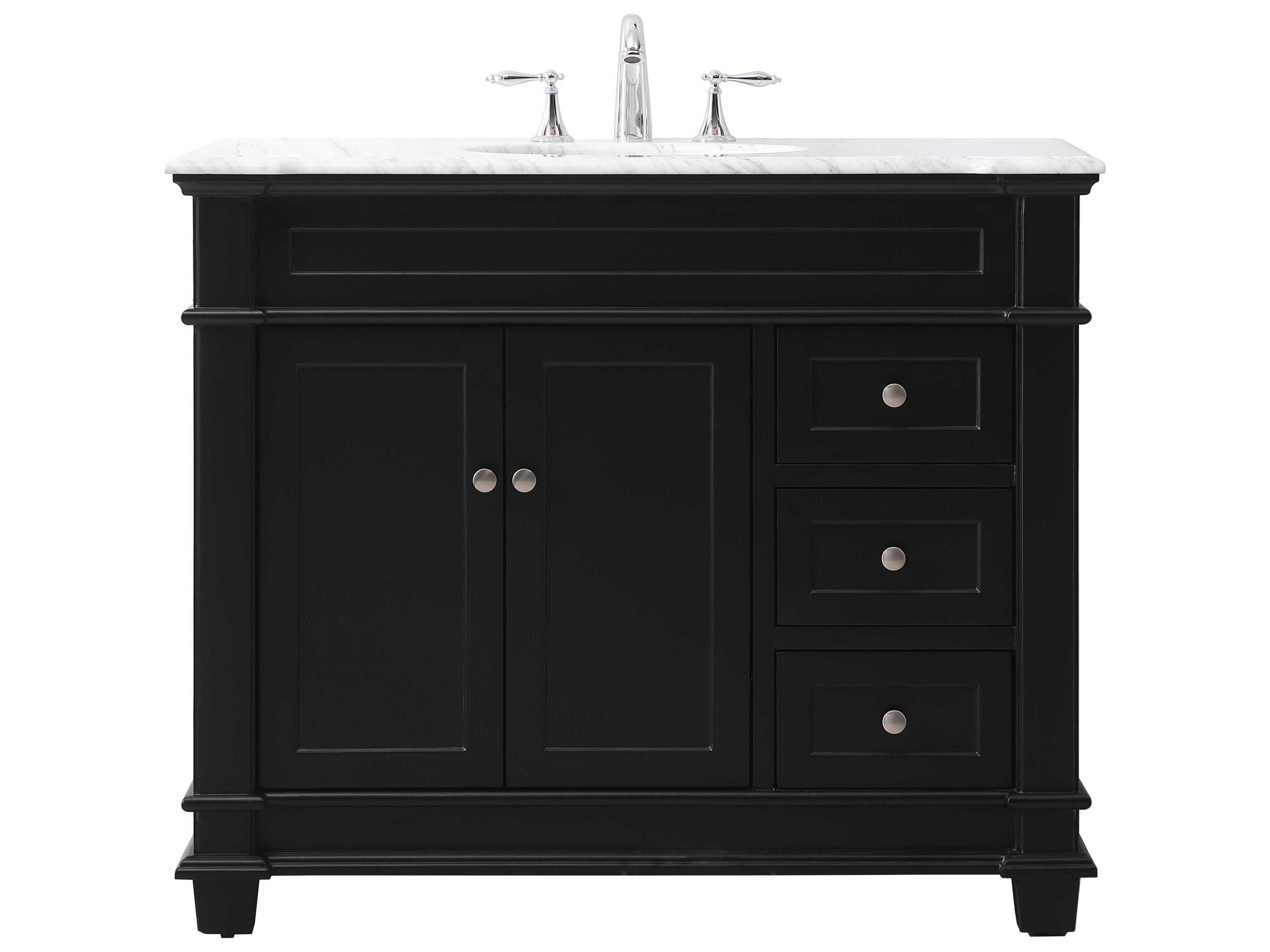 Elegant Lighting Wesley Black 42" Vanity