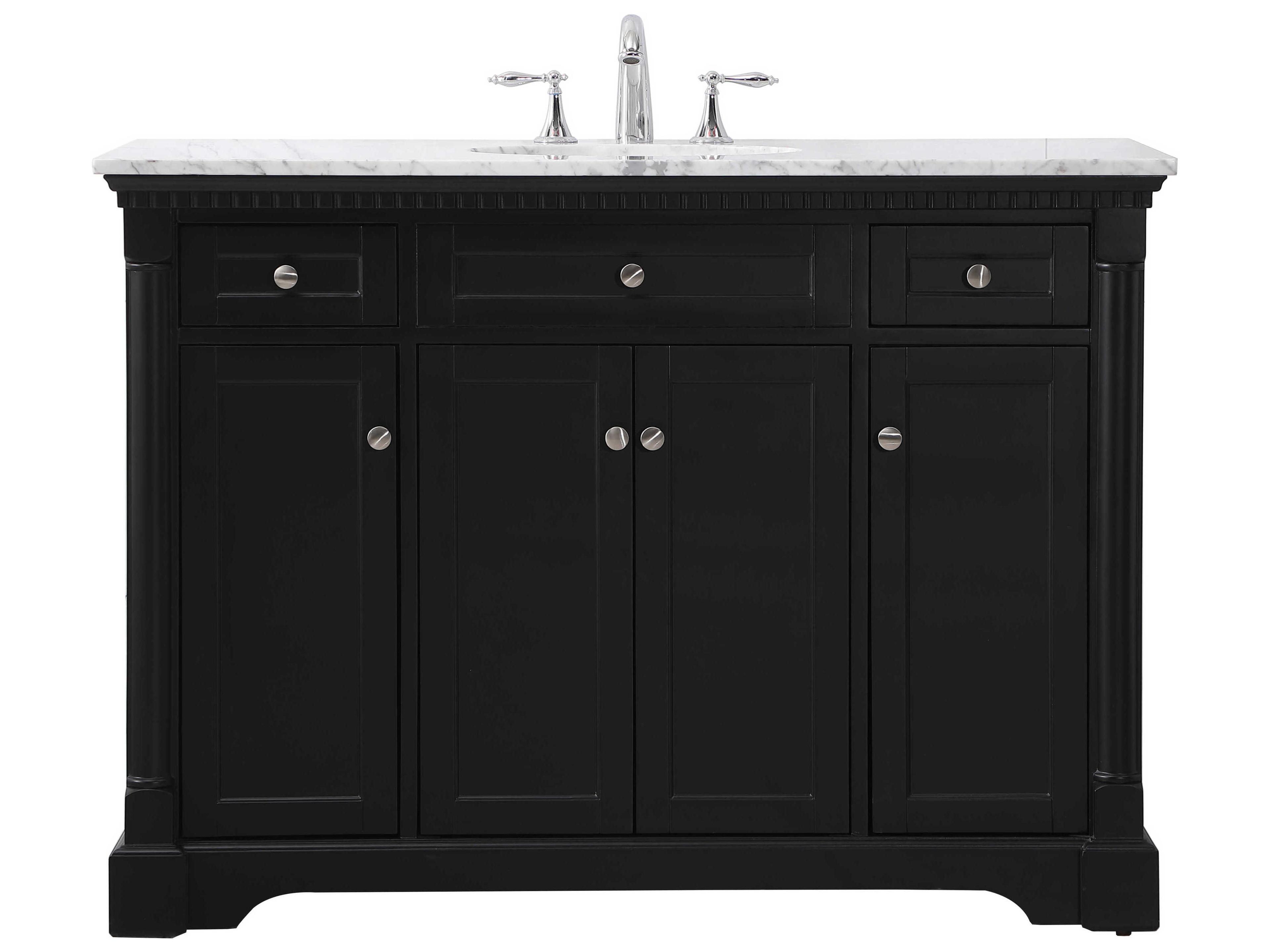 Elegant Lighting Clarence Black 48" Vanity