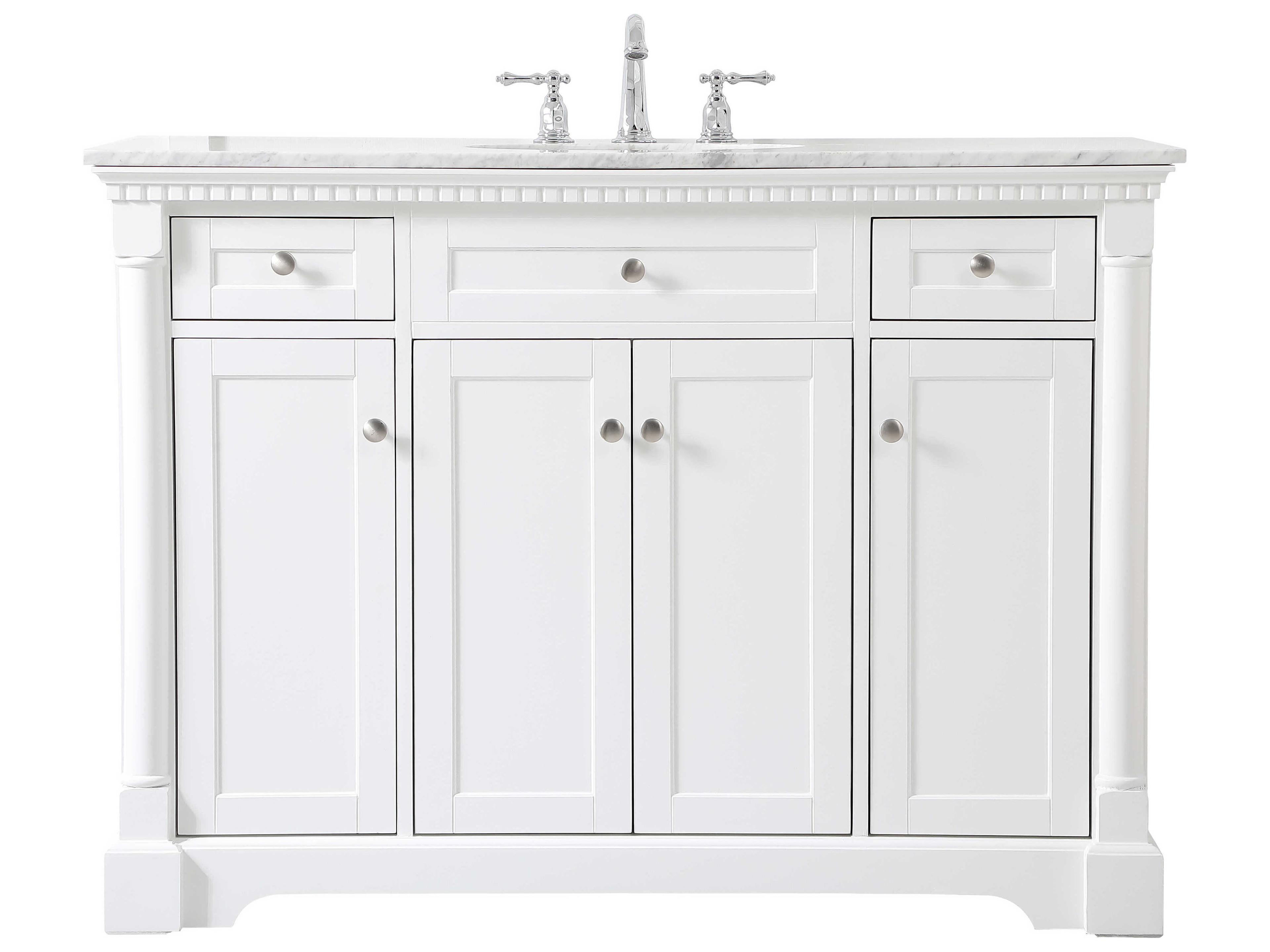 Elegant Lighting Clarence White 48" Vanity