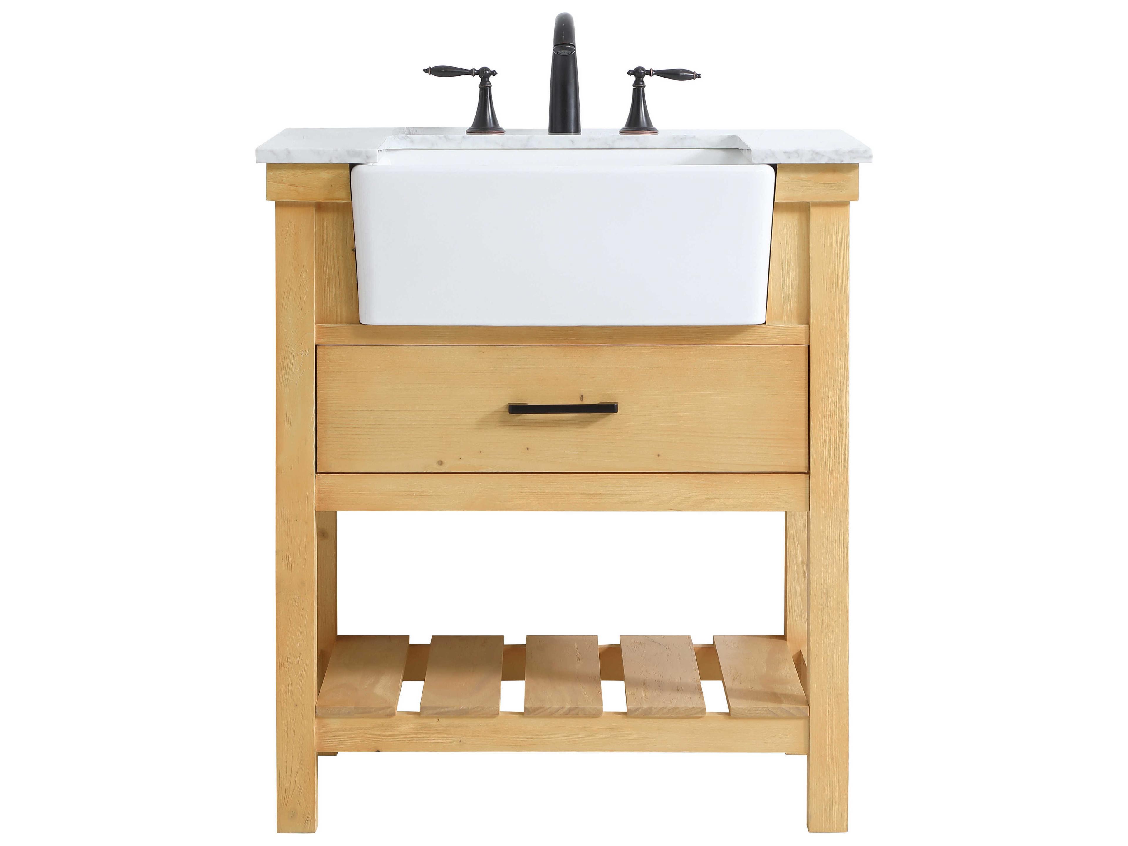 Elegant Lighting Clement Natural Wood 30" Vanity